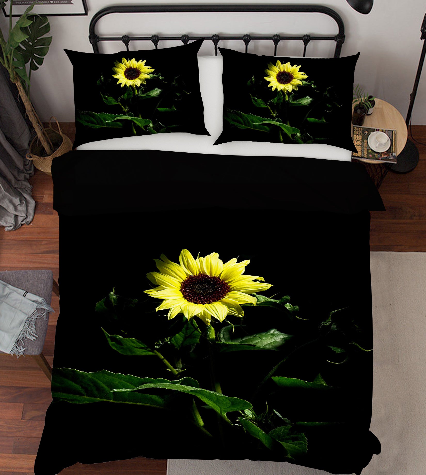 3D Sunflower 2130 Kathy Barefield Bedding Bed Pillowcases Quilt