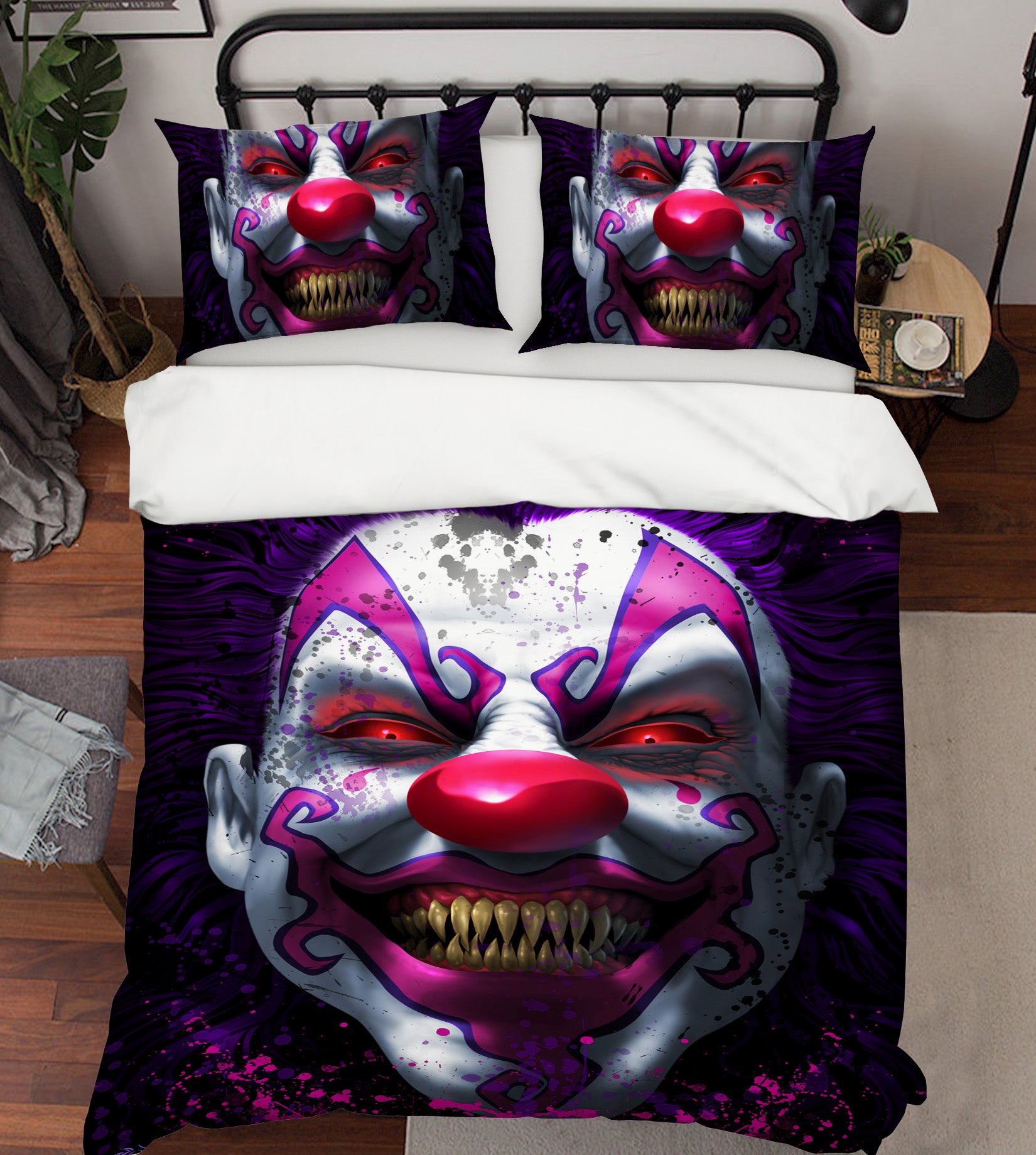 3D Clown 4095 Tom Wood Bedding Bed Pillowcases Quilt