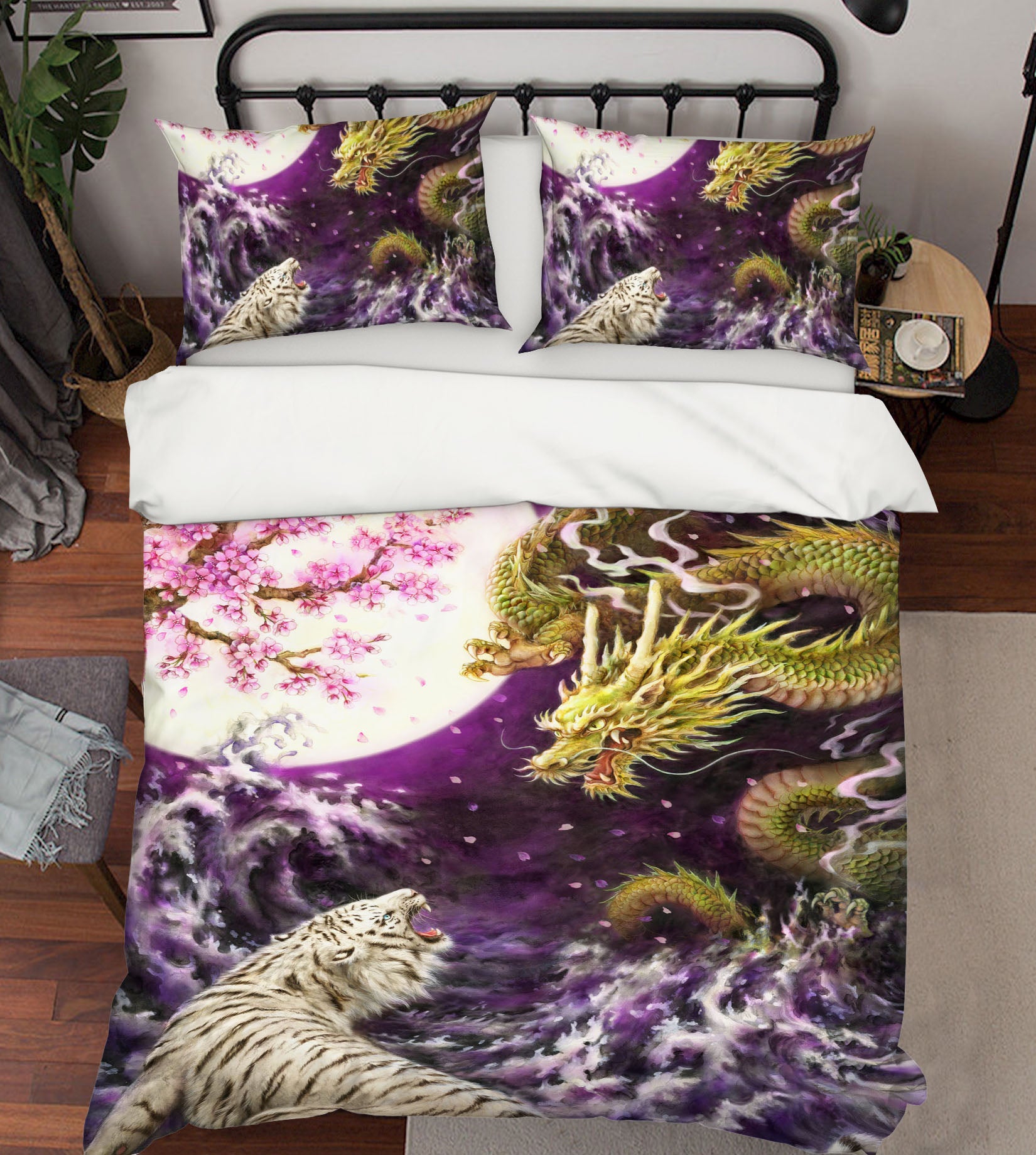 3D Tiger Dragon 5938 Kayomi Harai Bedding Bed Pillowcases Quilt Cover Duvet Cover