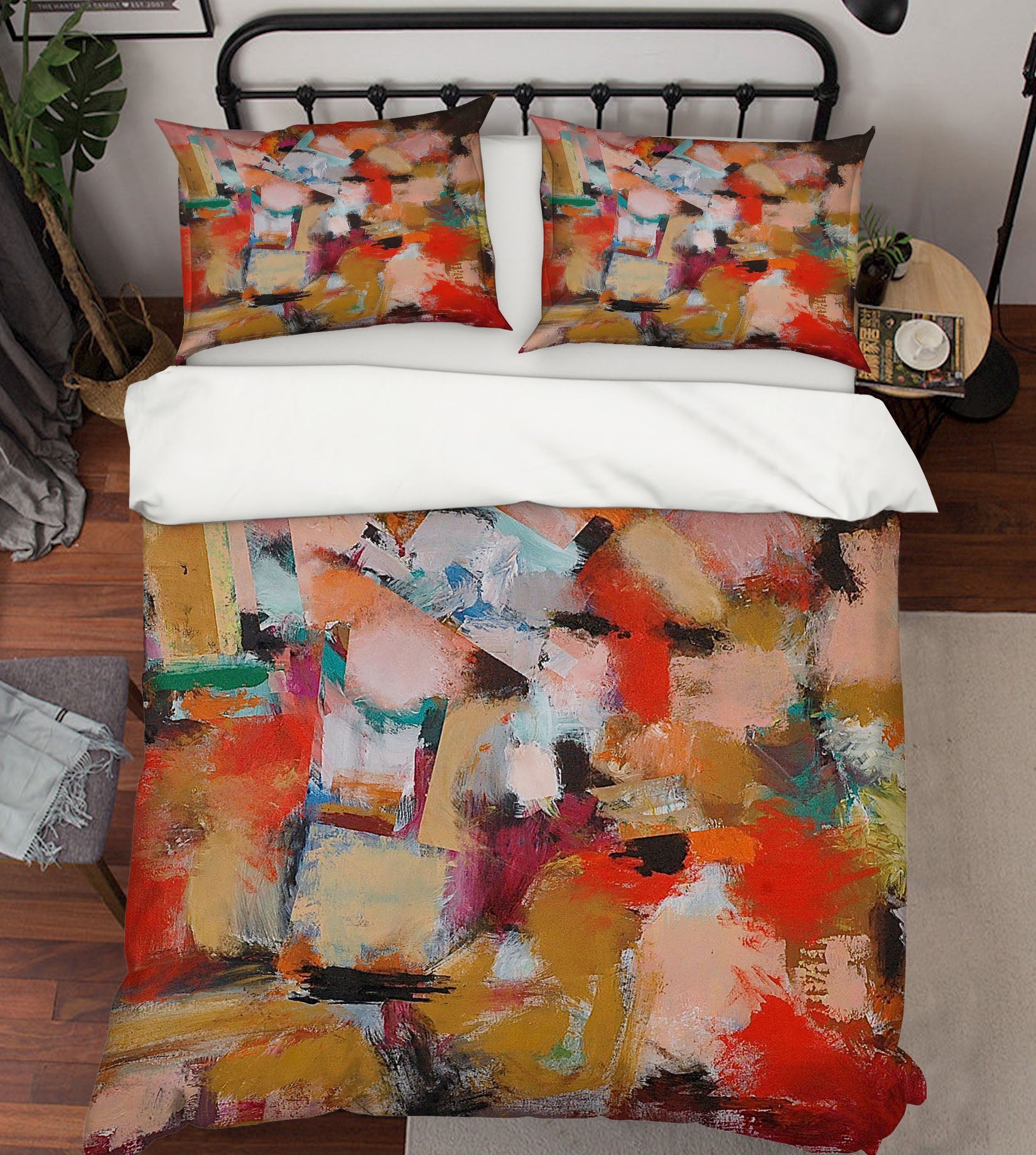 3D Abstract Red 1021 Allan P. Friedlander Bedding Bed Pillowcases Quilt