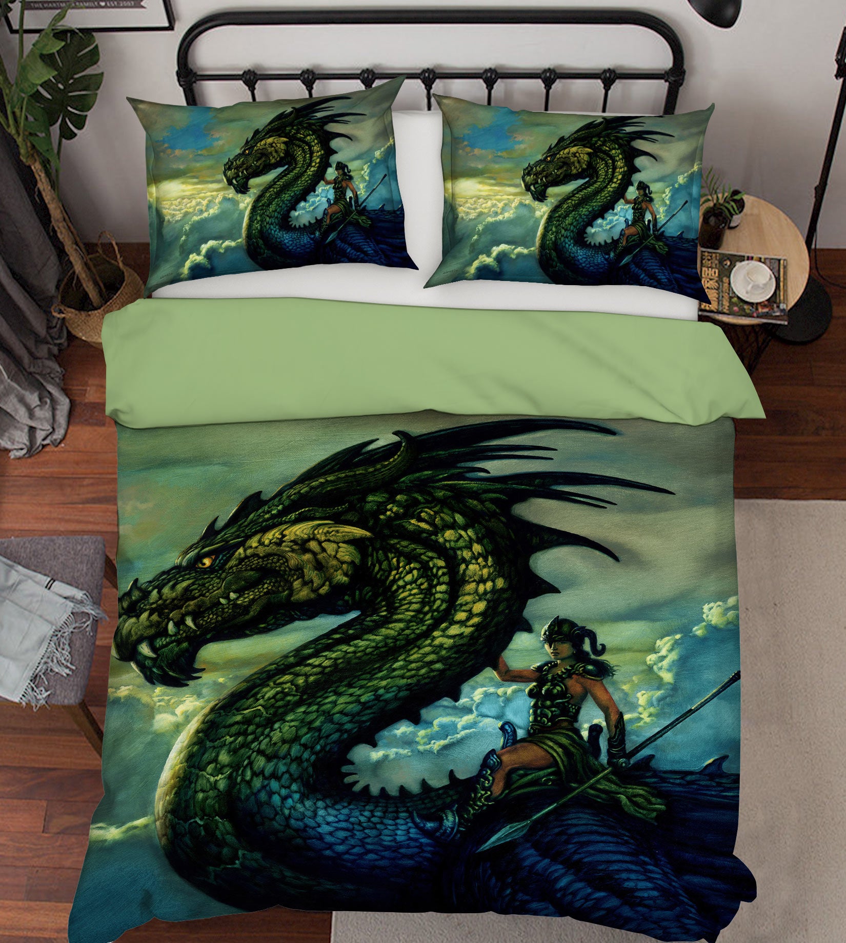 3D Great Dragon Mount 7011 Ciruelo Bedding Bed Pillowcases Quilt