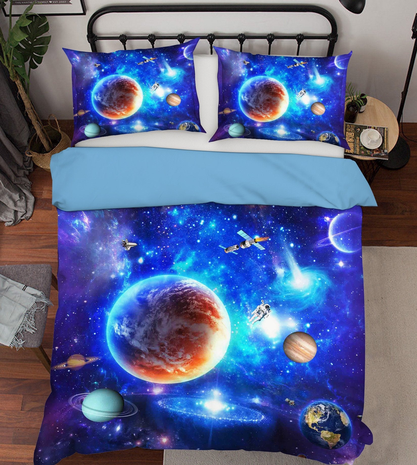 3D Space Planet 213 Bed Pillowcases Quilt Wallpaper AJ Wallpaper