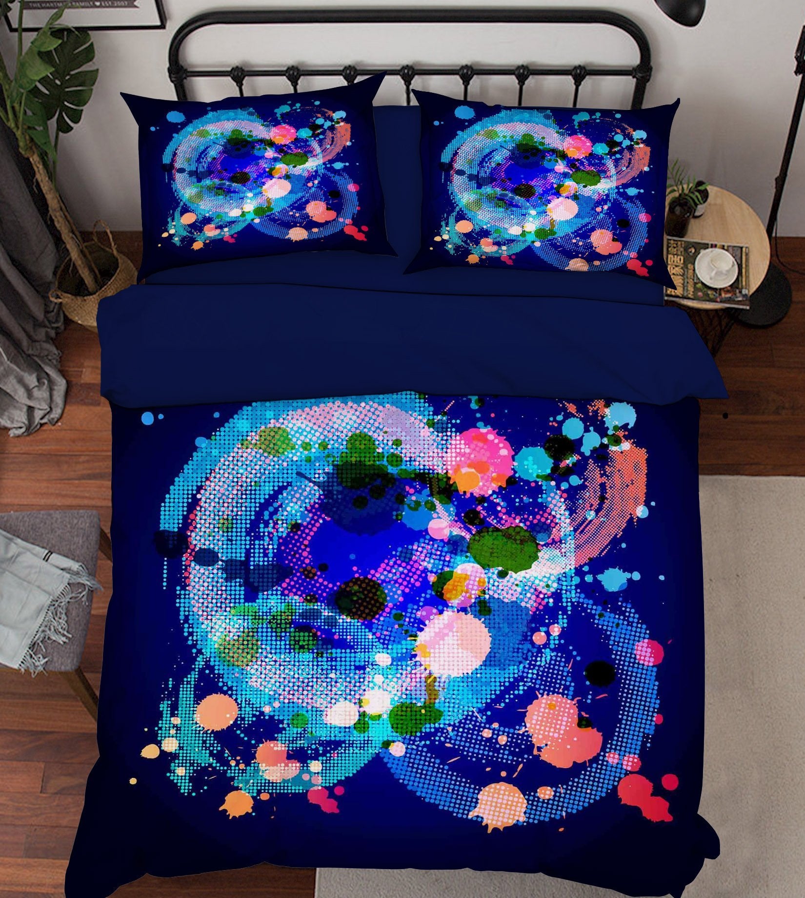 3D Ink Point 075 Bed Pillowcases Quilt Wallpaper AJ Wallpaper