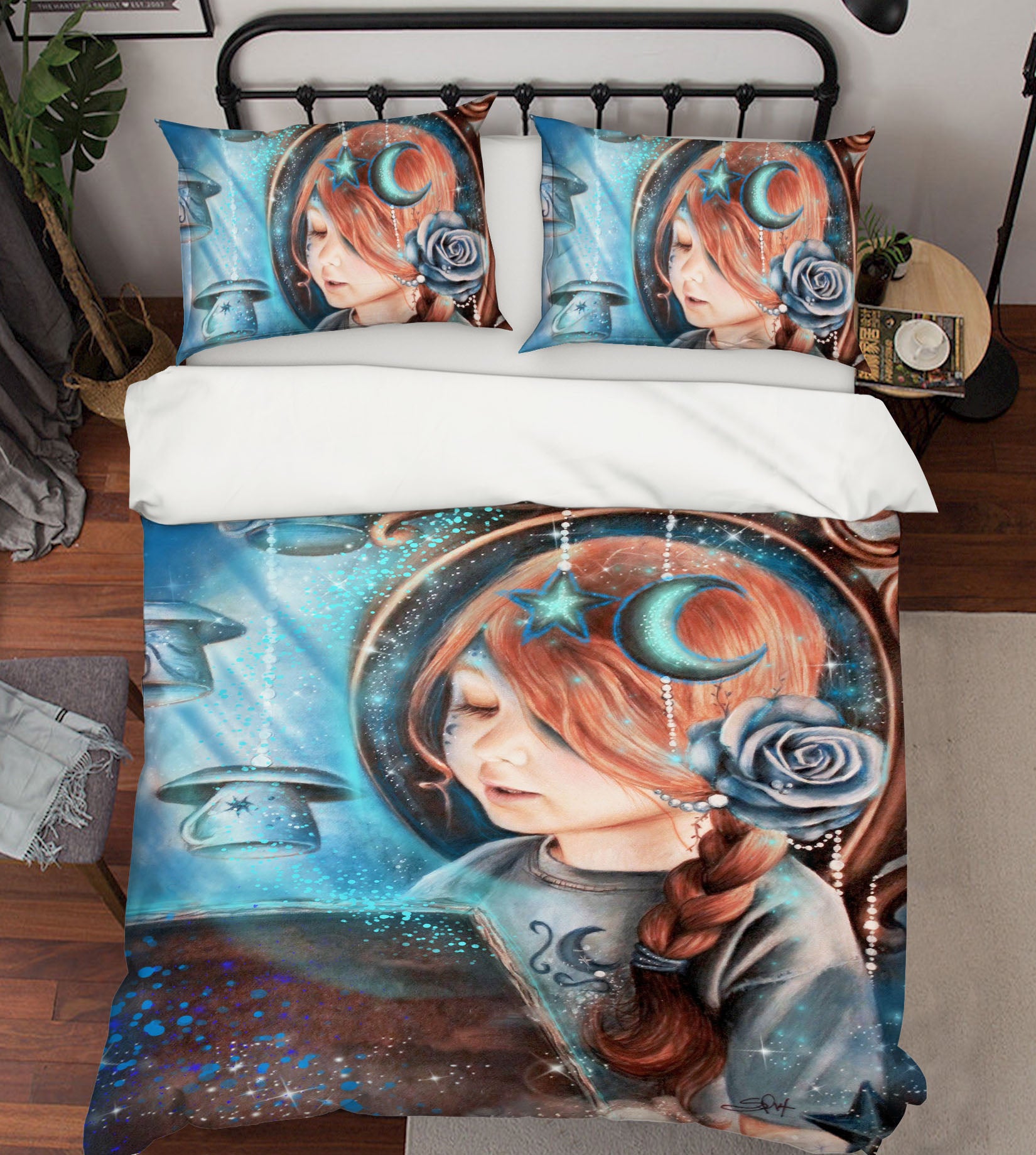 3D Moon Cup Girl 8600 Sheena Pike Bedding Bed Pillowcases Quilt Cover Duvet Cover