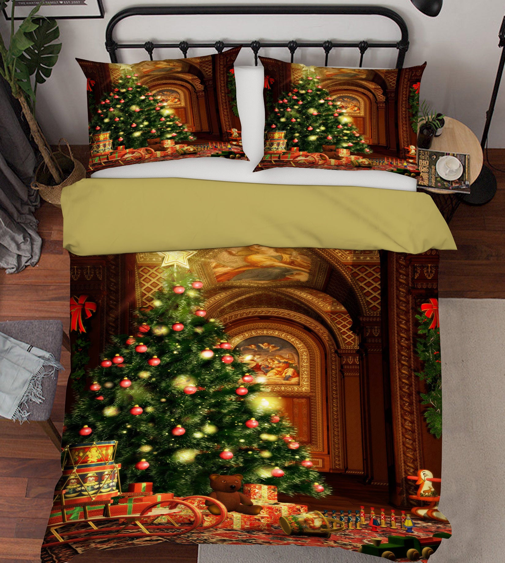 3D Tree 52102 Christmas Quilt Duvet Cover Xmas Bed Pillowcases