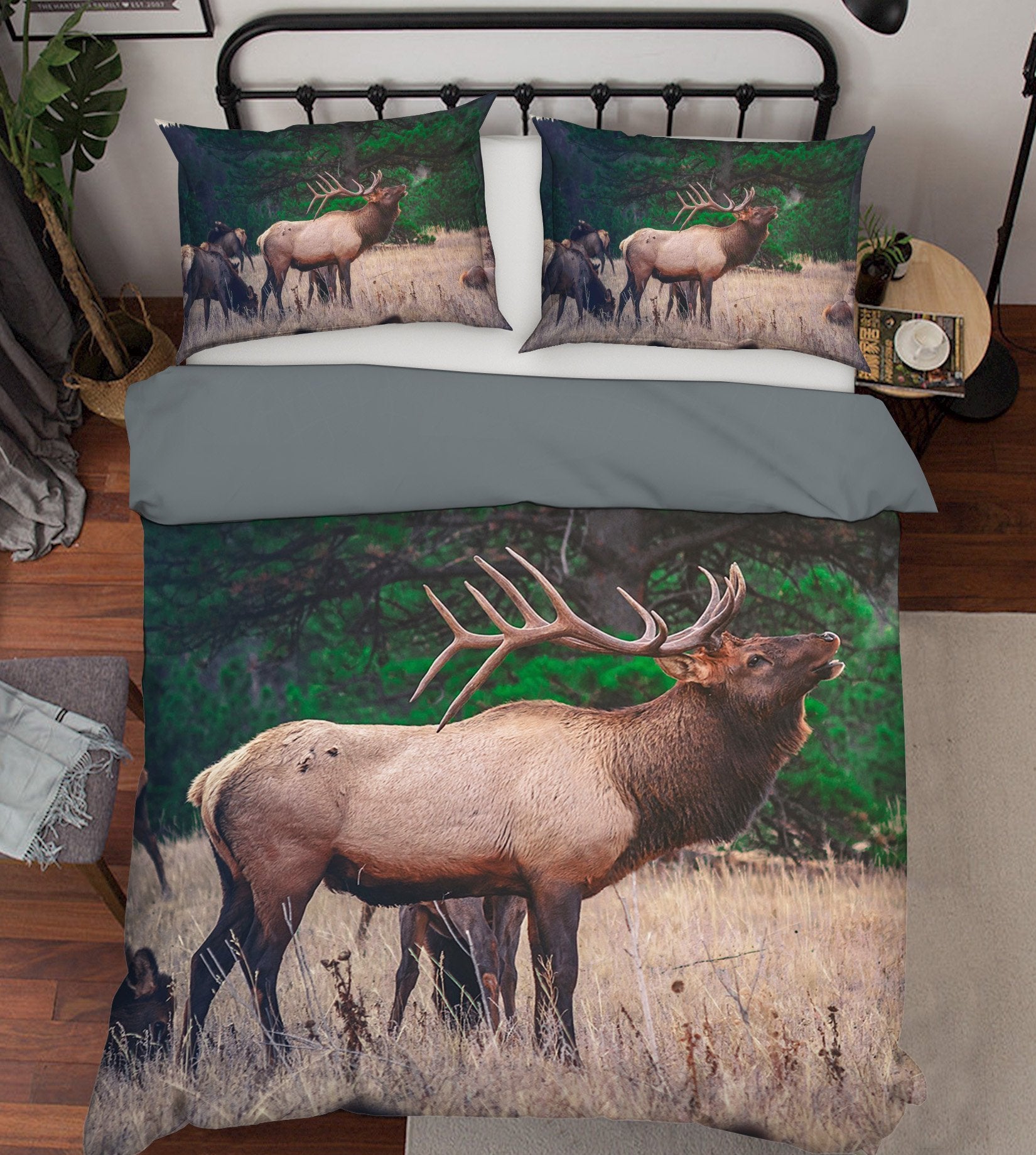 3D Elk 1938 Bed Pillowcases Quilt Quiet Covers AJ Creativity Home