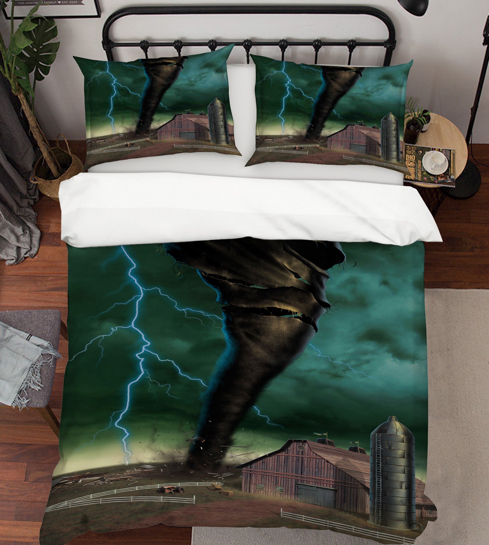 3D Tornado Breakthrough 092 Bed Pillowcases Quilt Exclusive Designer Vincent