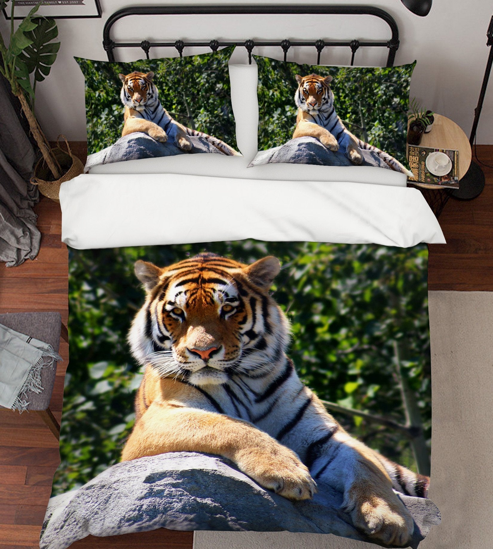 3D Tiger King 2005 Bed Pillowcases Quilt Quiet Covers AJ Creativity Home
