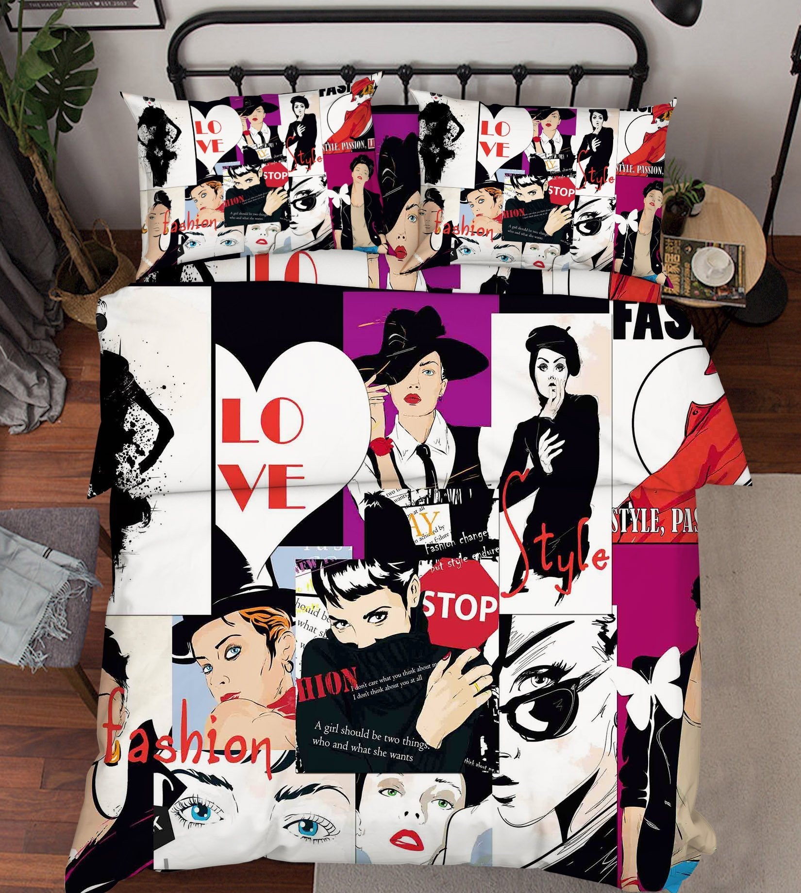 3D Fashion Women 36 Bed Pillowcases Quilt Wallpaper AJ Wallpaper