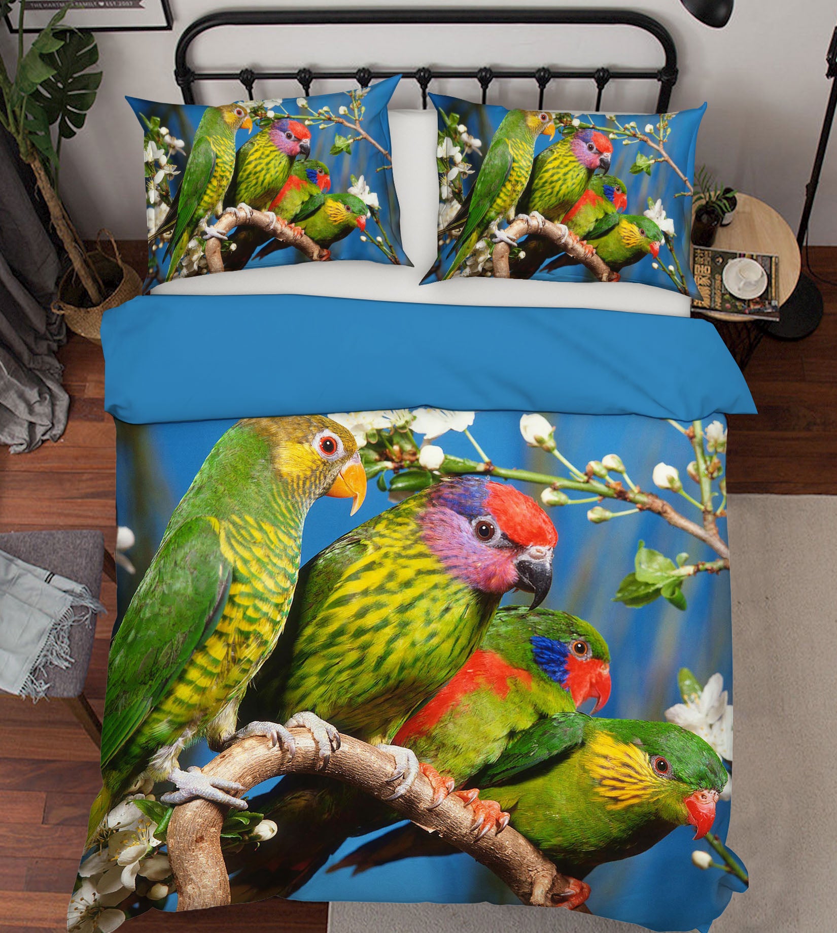 3D Plum Magpie 1924 Bed Pillowcases Quilt