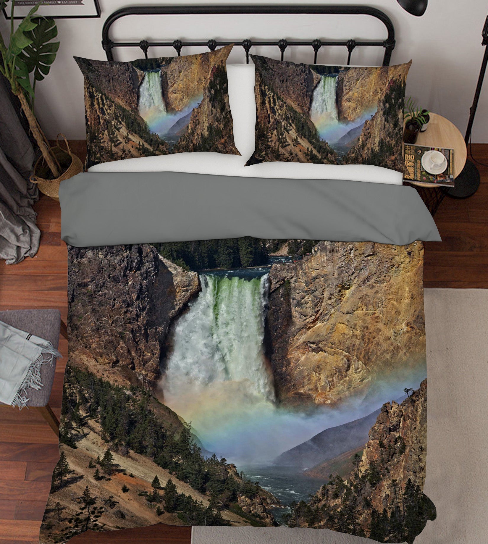 3D Rainbow Waterfall 2125 Kathy Barefield Bedding Bed Pillowcases Quilt