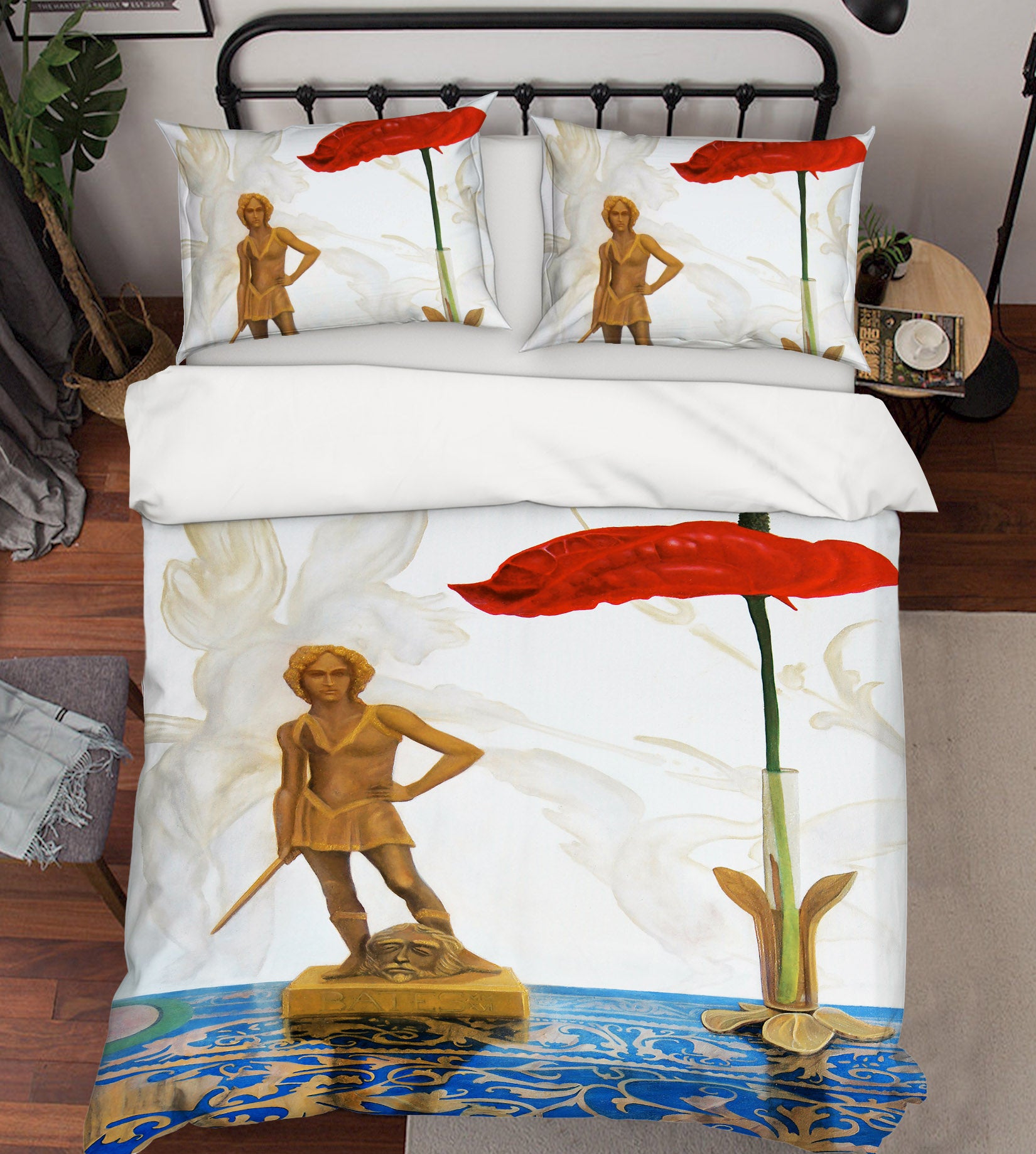 3D Portrait Statue 11048 Matthew Holden Bates Bedding Bed Pillowcases Quilt
