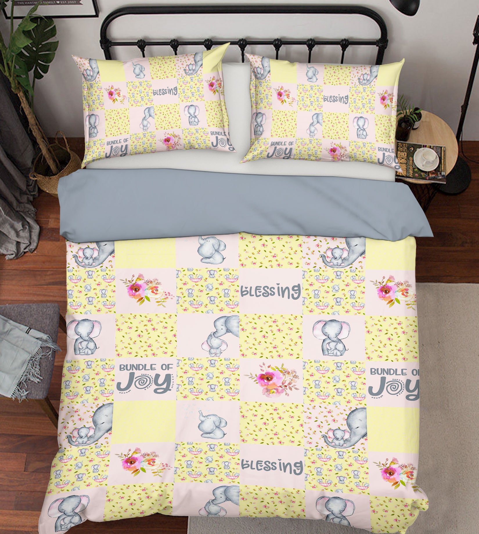 3D Naughty Elephant 240 Uta Naumann Bedding Bed Pillowcases Quilt