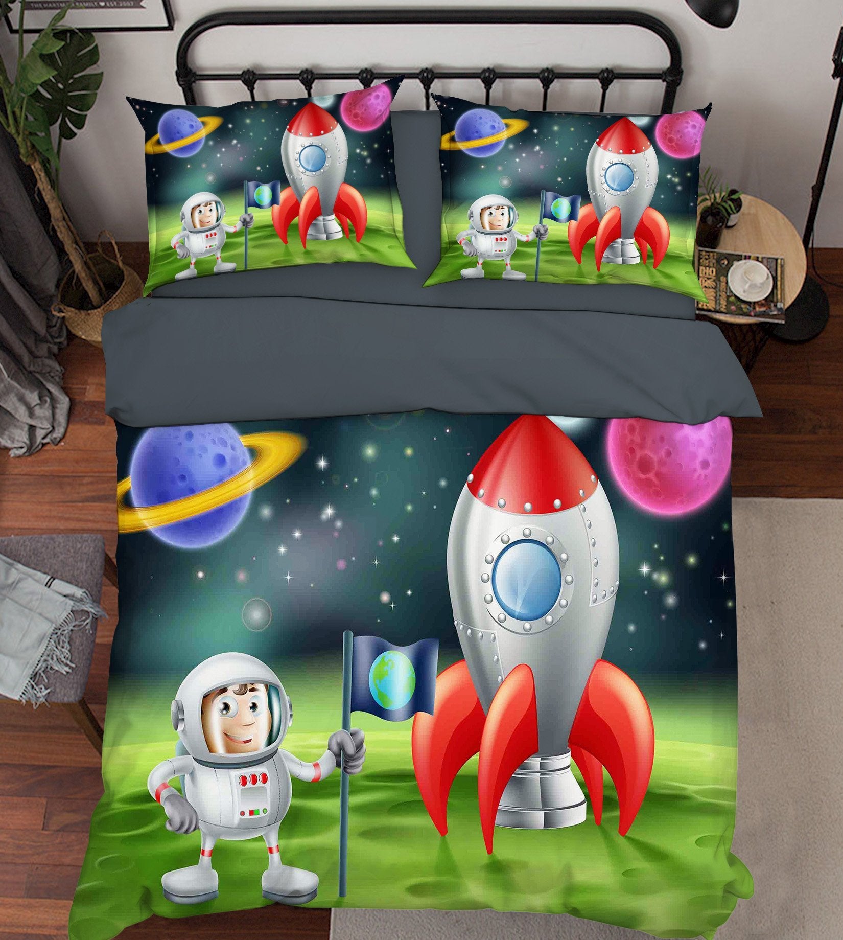 3D Astronaut Spacecraft 344 Bed Pillowcases Quilt Wallpaper AJ Wallpaper