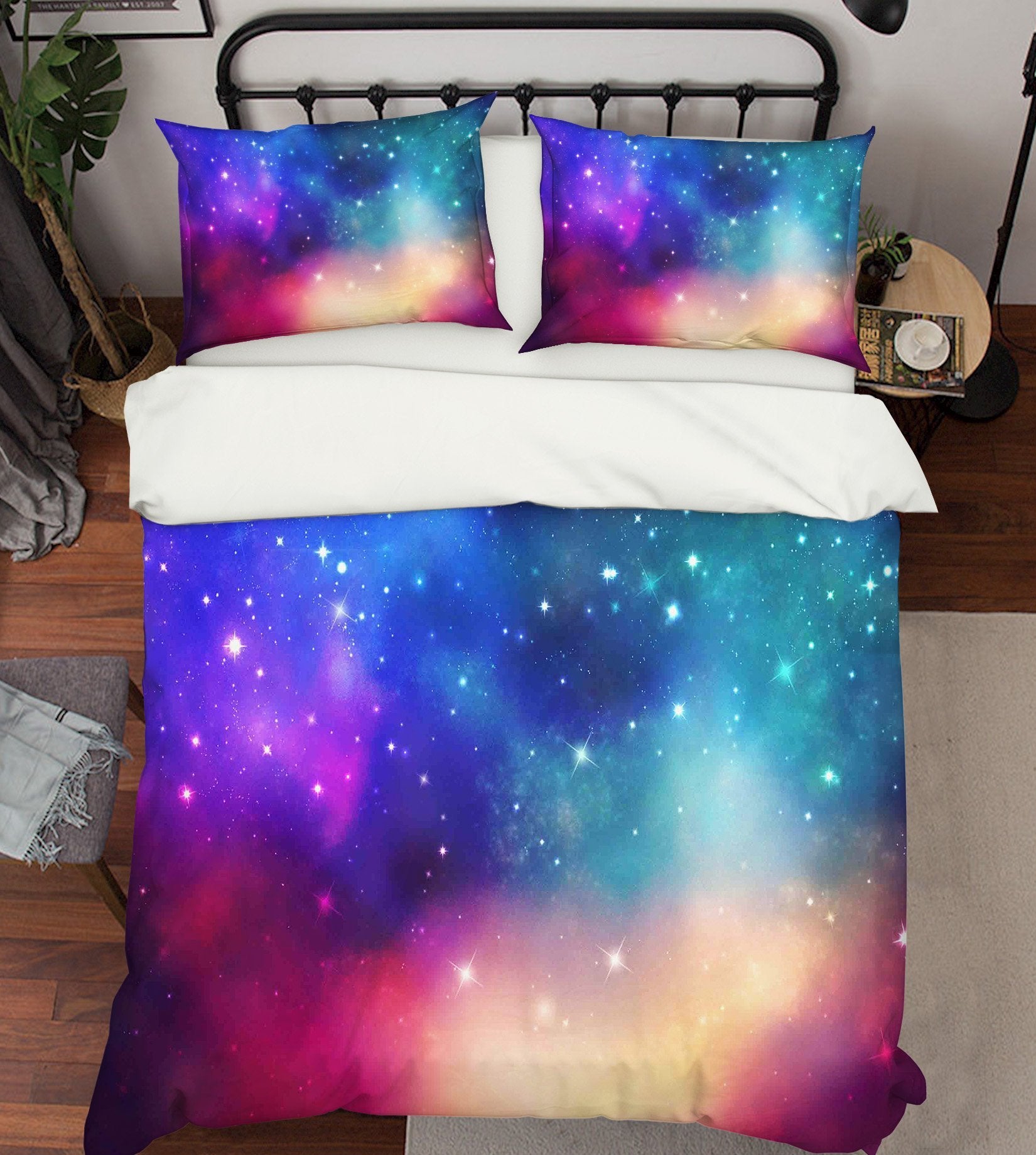 3D Colored Stars Sky 153 Bed Pillowcases Quilt Wallpaper AJ Wallpaper