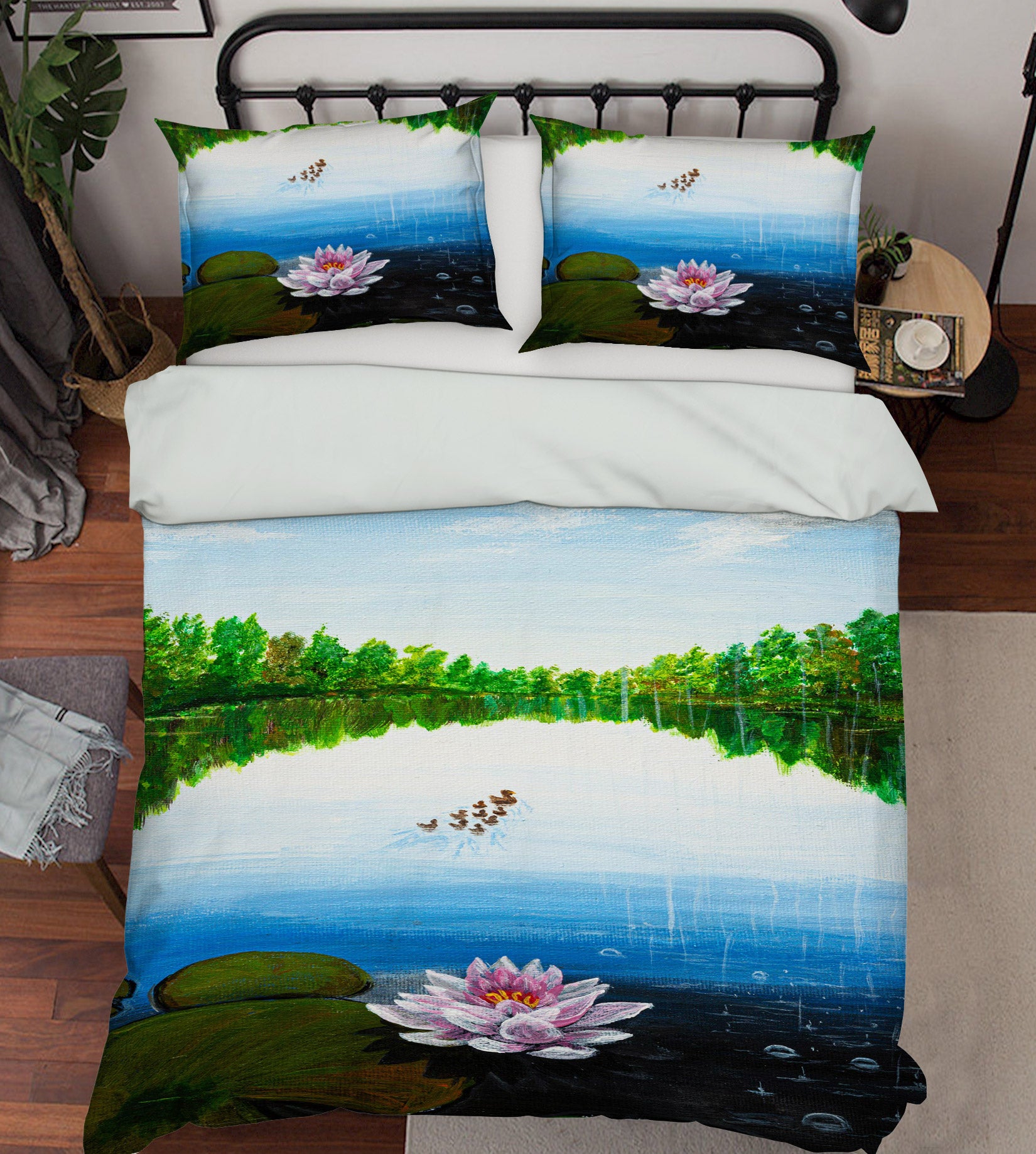 3D Lotus 1759 Marina Zotova Bedding Bed Pillowcases Quilt