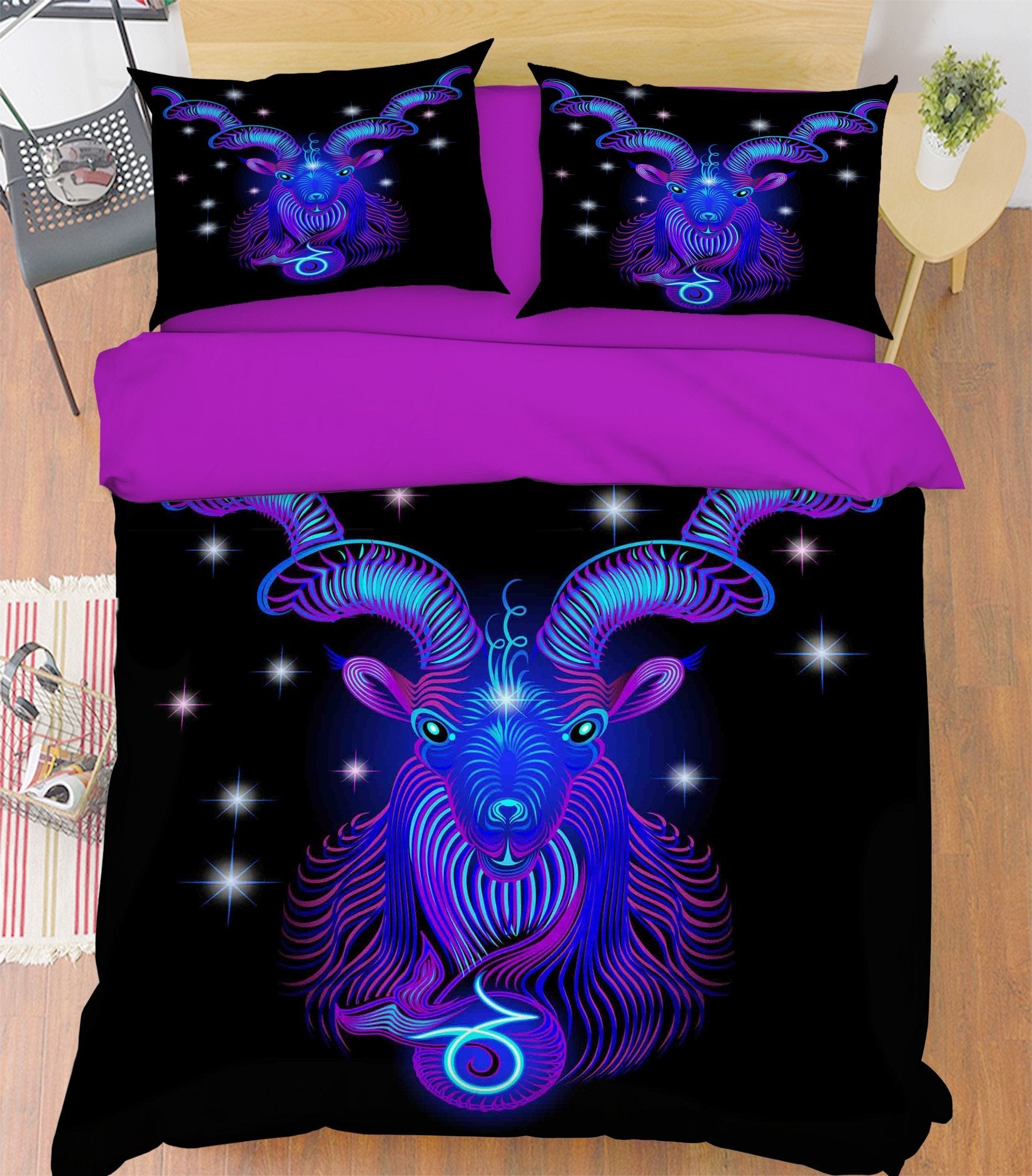 3D Capricorn 302 Bed Pillowcases Quilt Wallpaper AJ Wallpaper