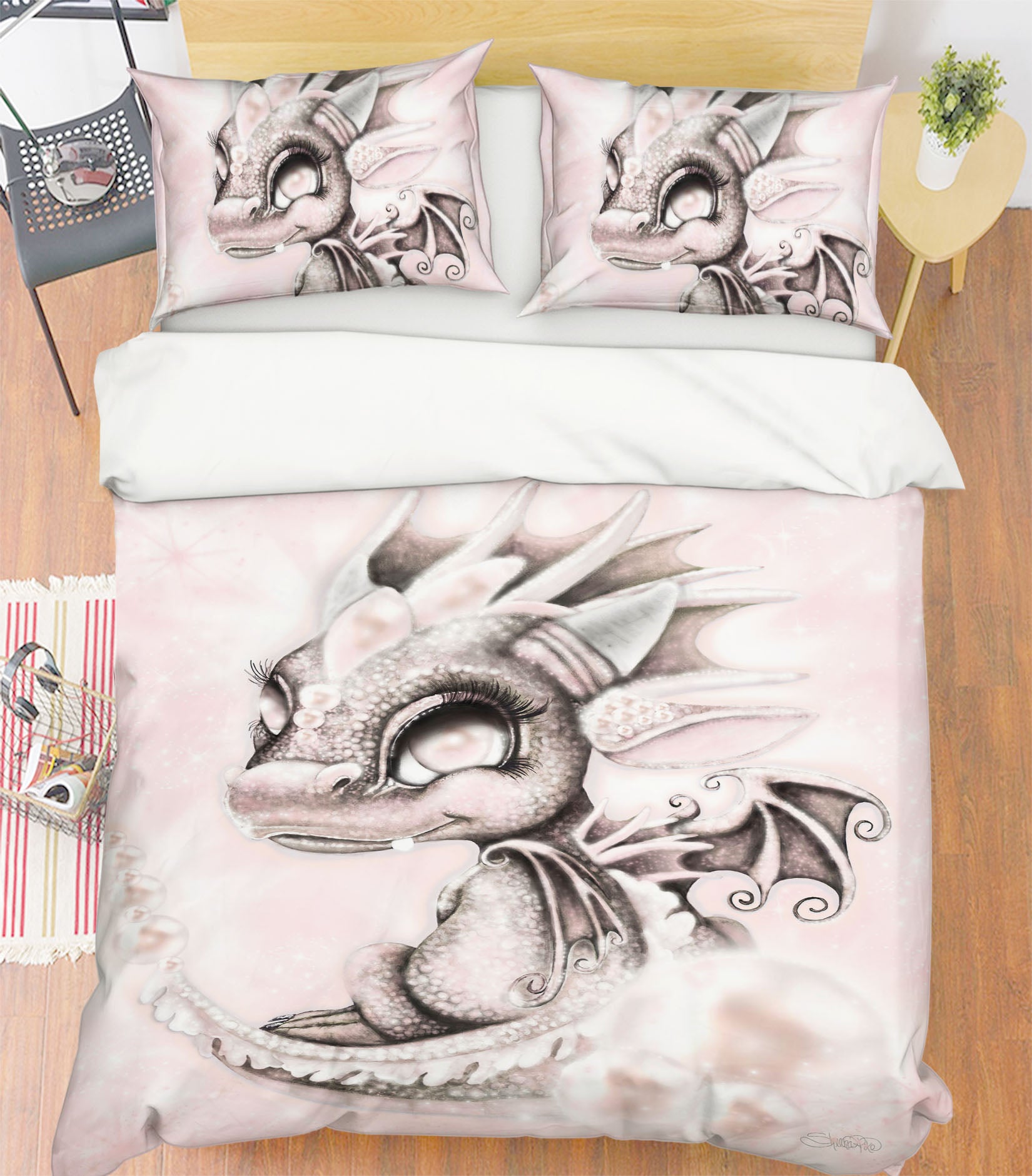 3D Gray Dragon 8560 Sheena Pike Bedding Bed Pillowcases Quilt Cover Duvet Cover