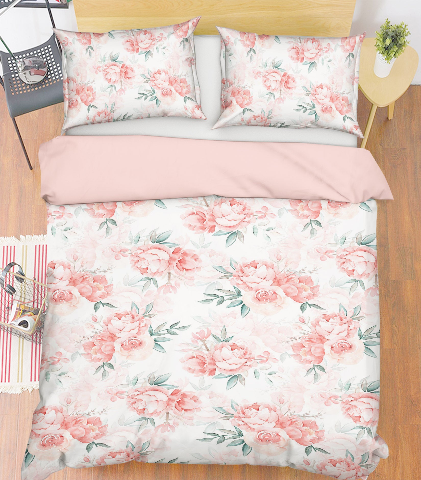 3D Peony Blossoms 083 Uta Naumann Bedding Bed Pillowcases Quilt