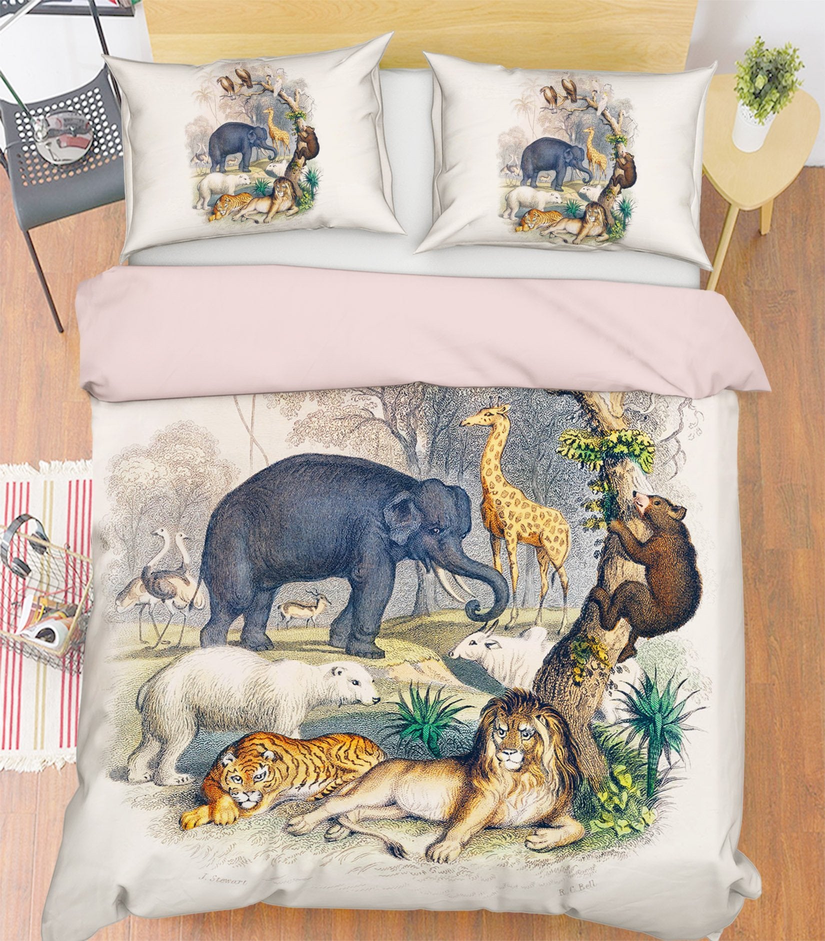 3D ZOO 1948 Bed Pillowcases Quilt Quiet Covers AJ Creativity Home