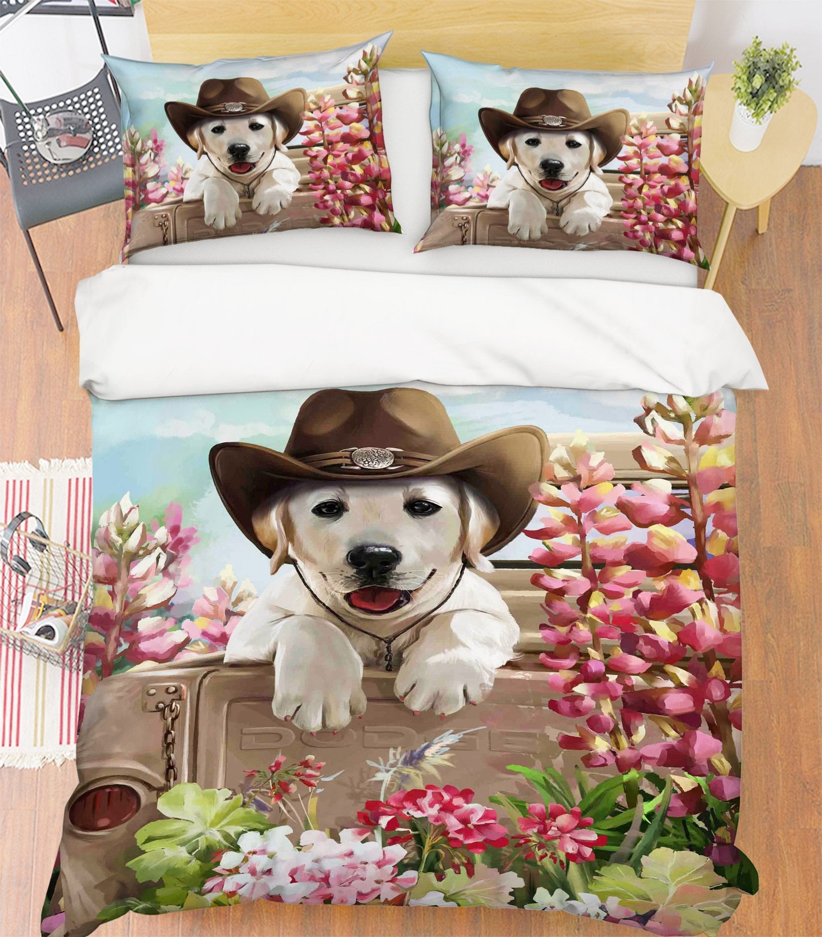 3D Hand-Painted Dog 122 Bed Pillowcases Quilt Wallpaper AJ Wallpaper