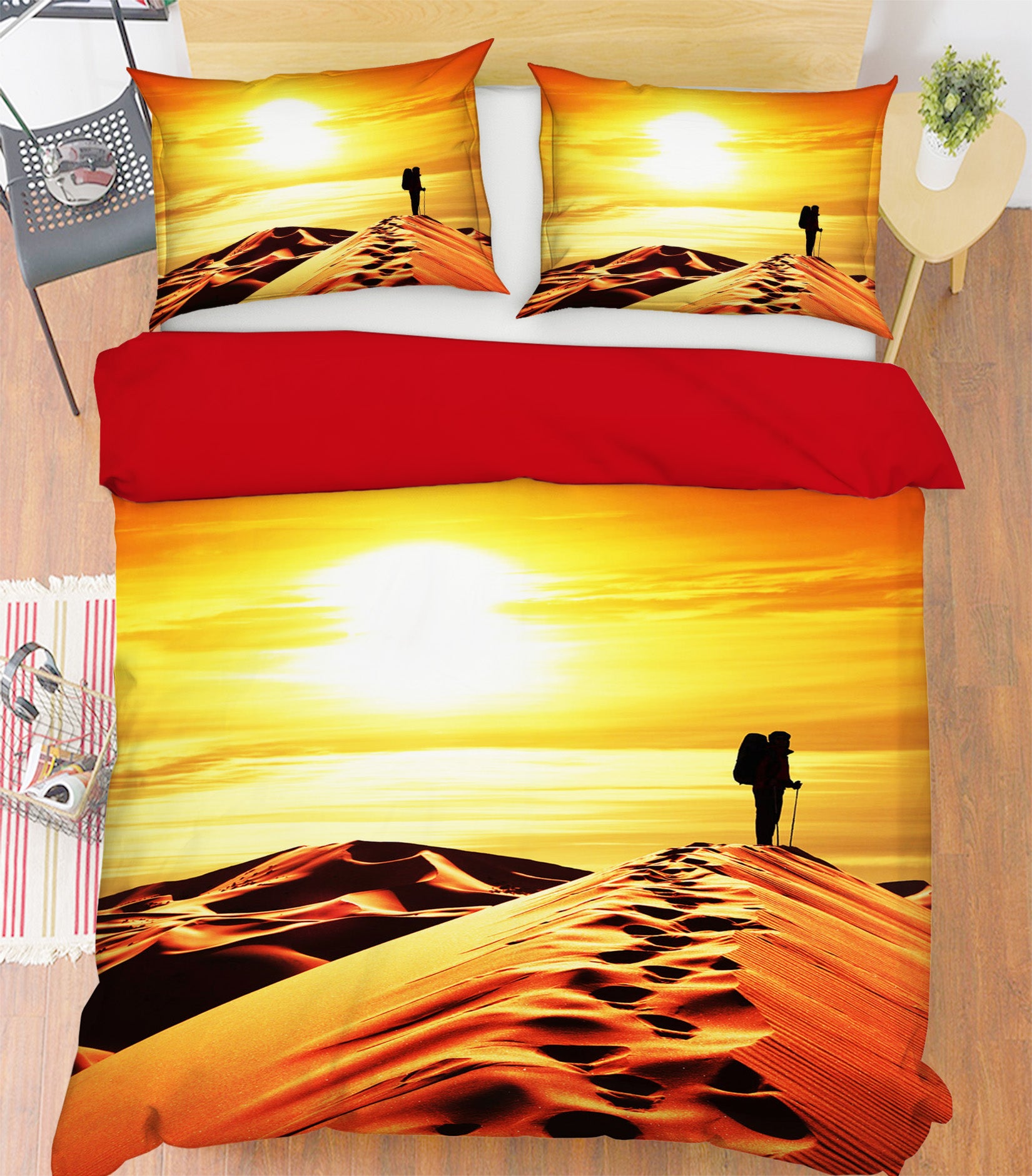 3D Sunny Desert 044 Bed Pillowcases Quilt