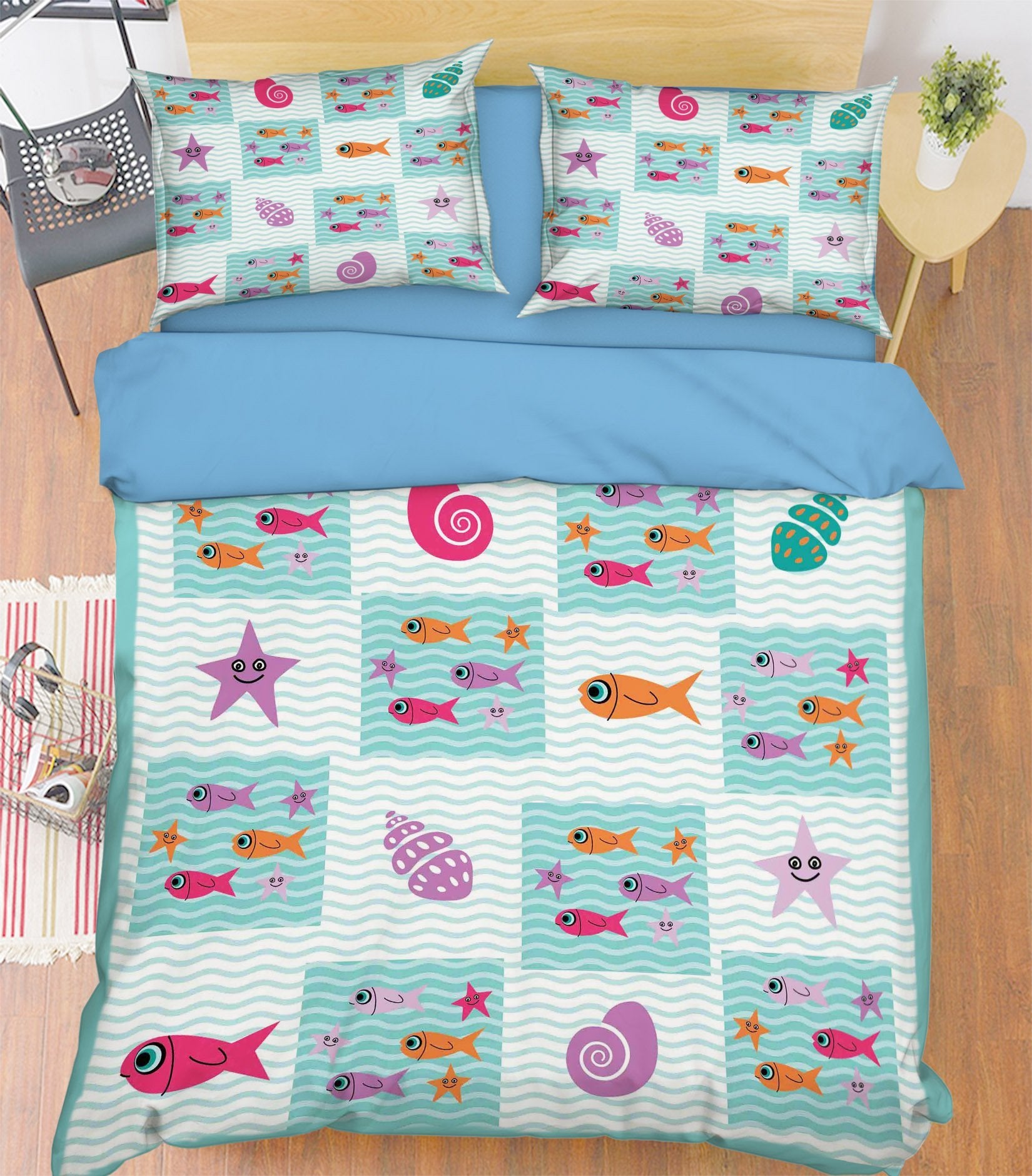 3D Small Starfish 053 Bed Pillowcases Quilt Wallpaper AJ Wallpaper