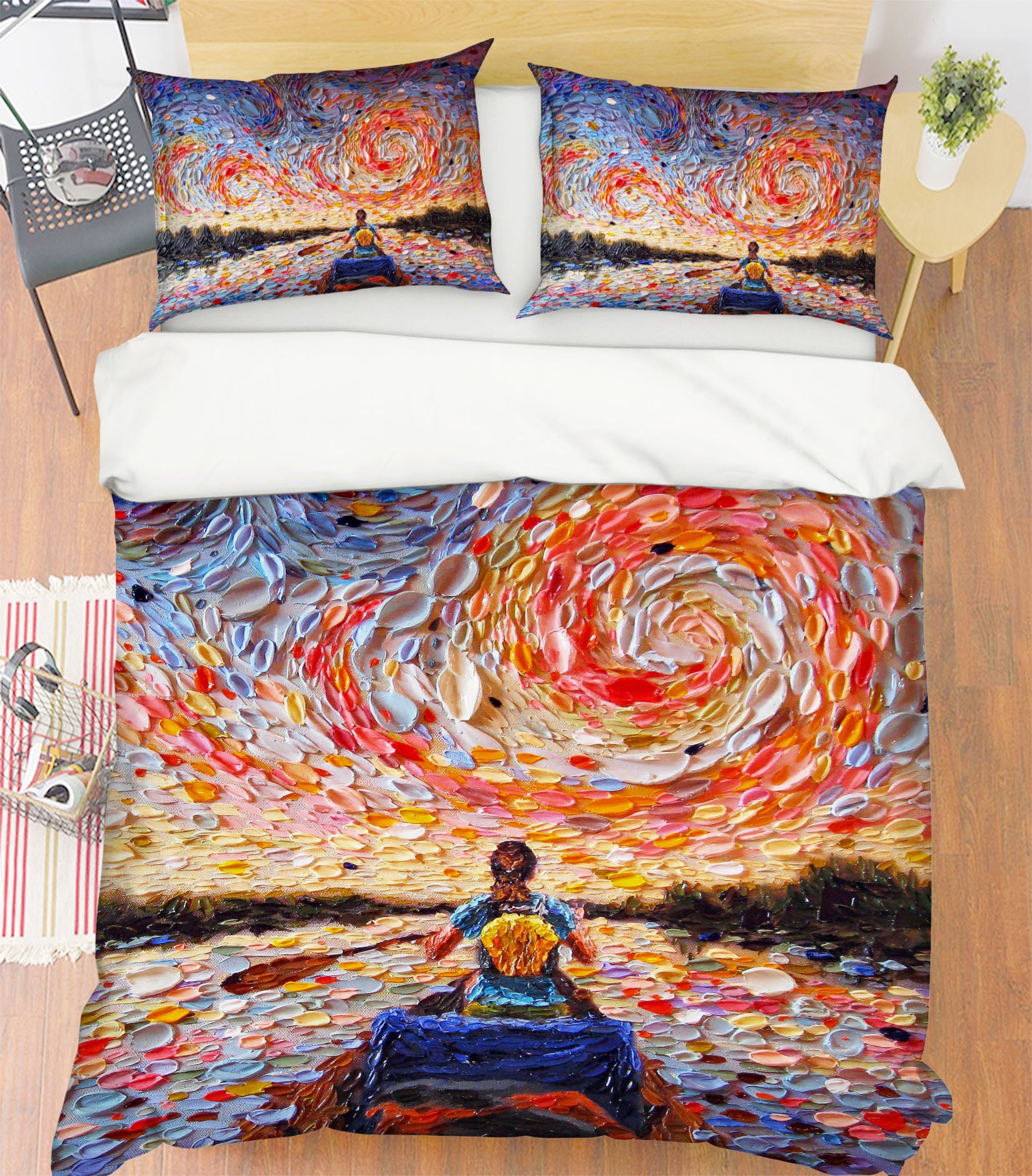 3D Fishing Girl 2101 Dena Tollefson bedding Bed Pillowcases Quilt