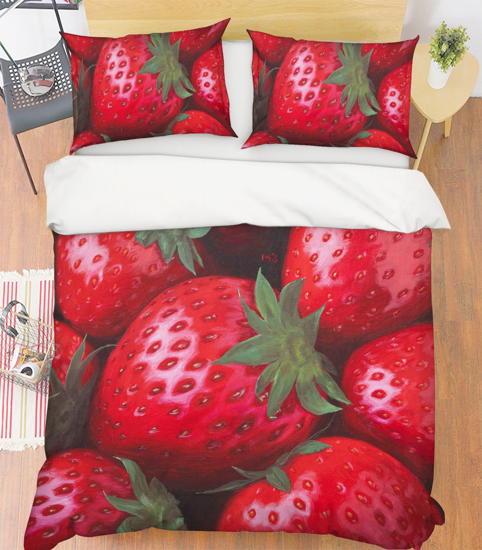 3D Strawberry 1778 Marina Zotova Bedding Bed Pillowcases Quilt