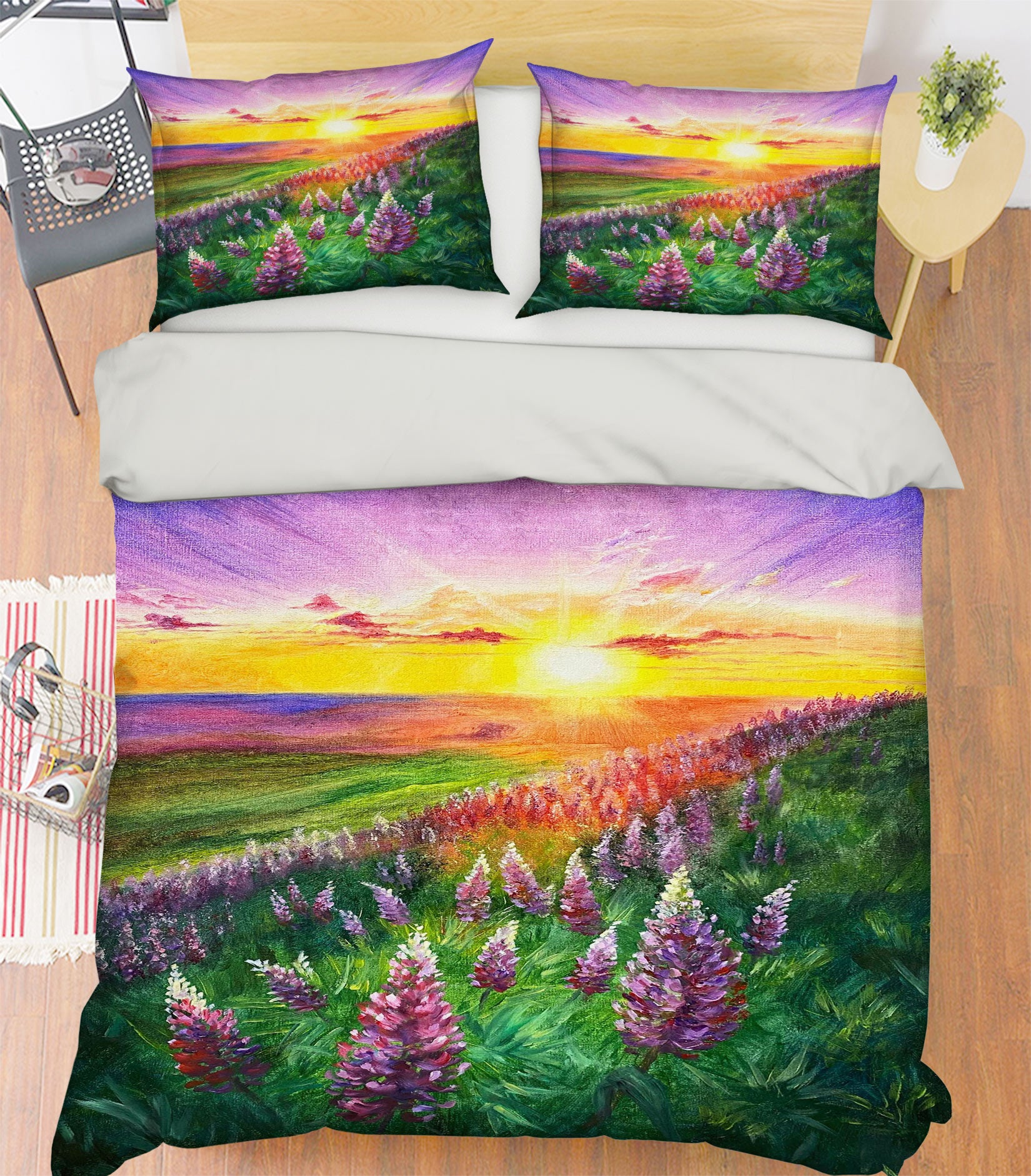 3D Sunny Meadow Flowers 9793 Marina Zotova Bedding Bed Pillowcases Quilt