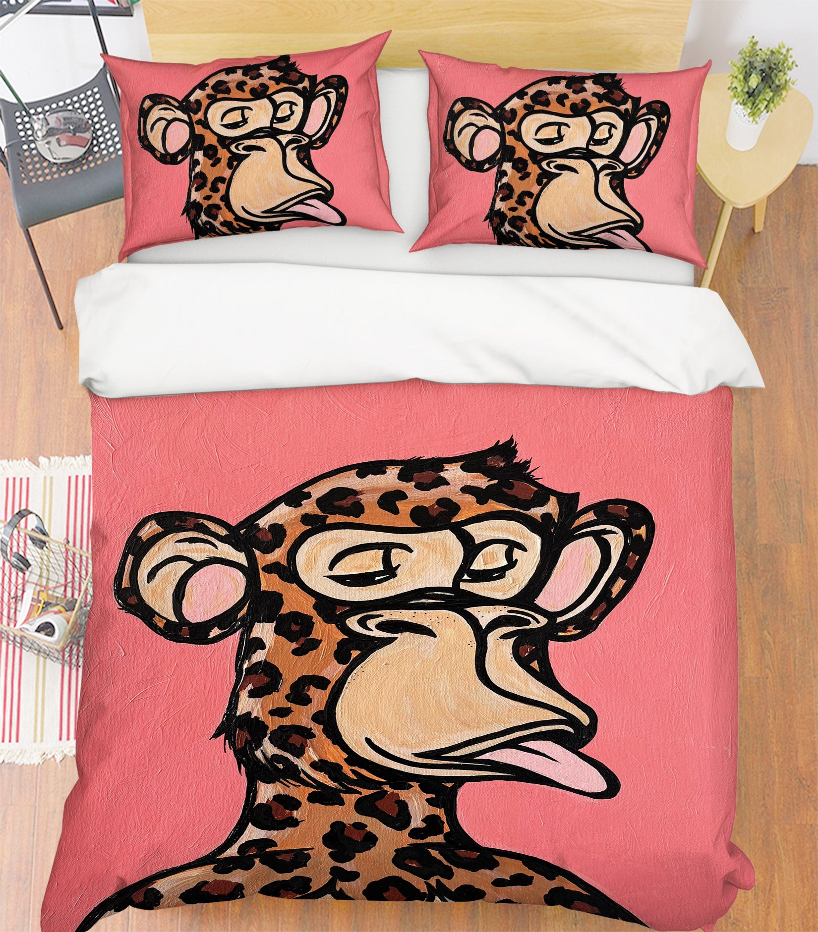 3D Giraffe Monkey 3031 Jacqueline Reynoso Bedding Bed Pillowcases Quilt Cover Duvet Cover