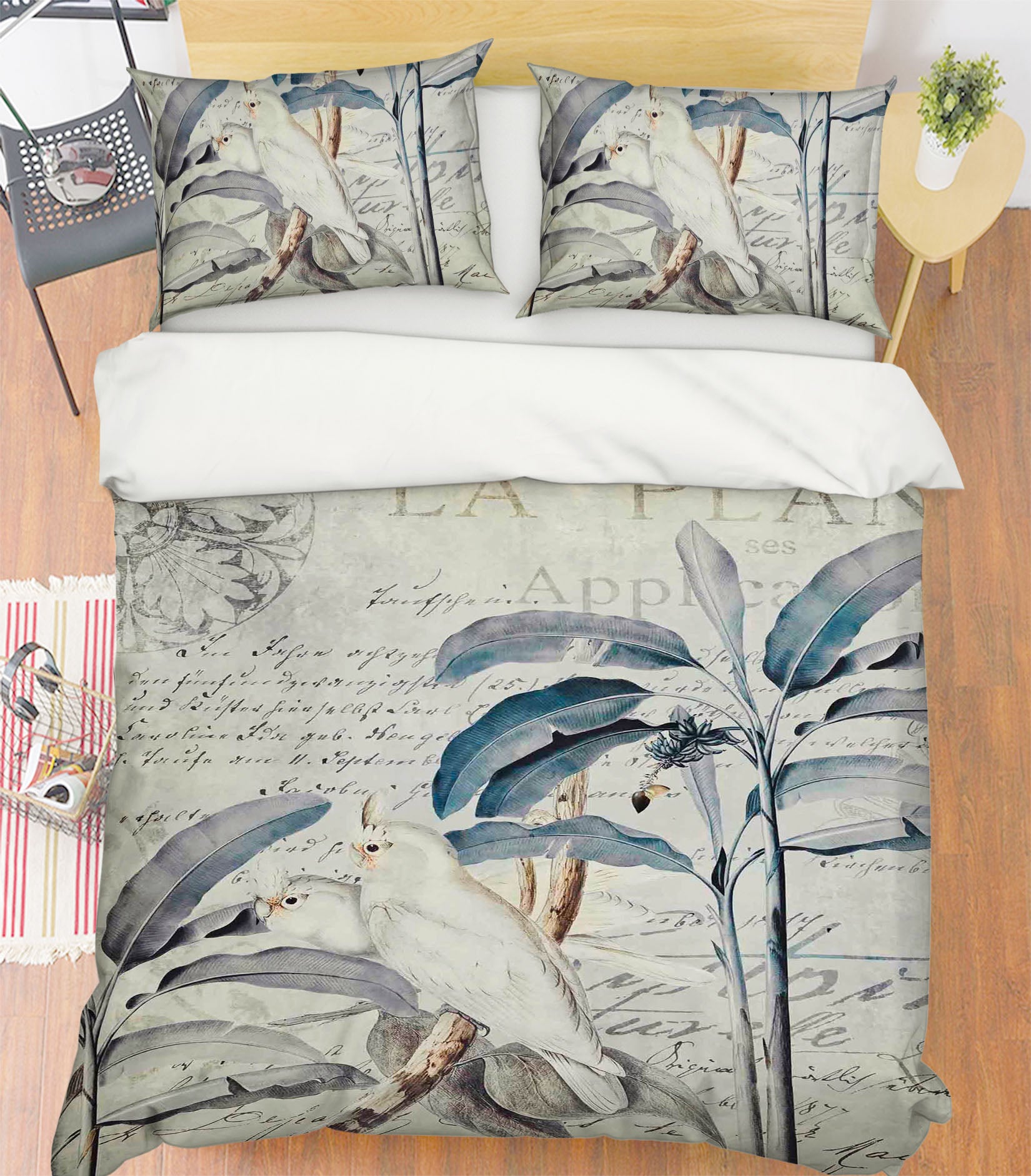 3D White Parrot 2131 Andrea haase Bedding Bed Pillowcases Quilt