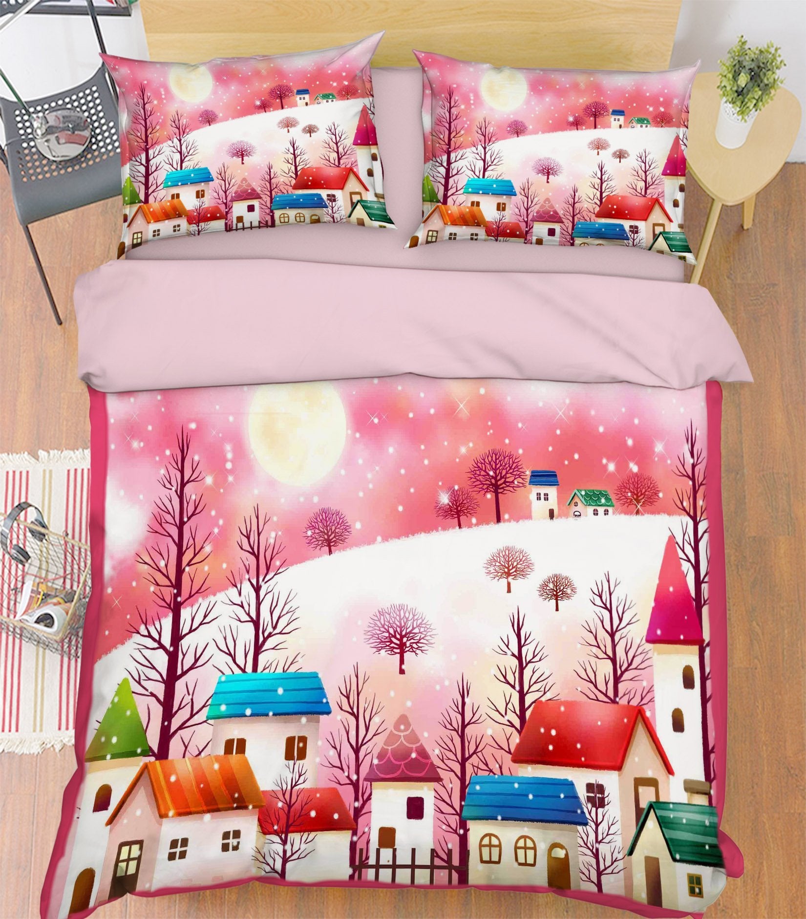 3D Snowing Day 176 Bed Pillowcases Quilt Wallpaper AJ Wallpaper