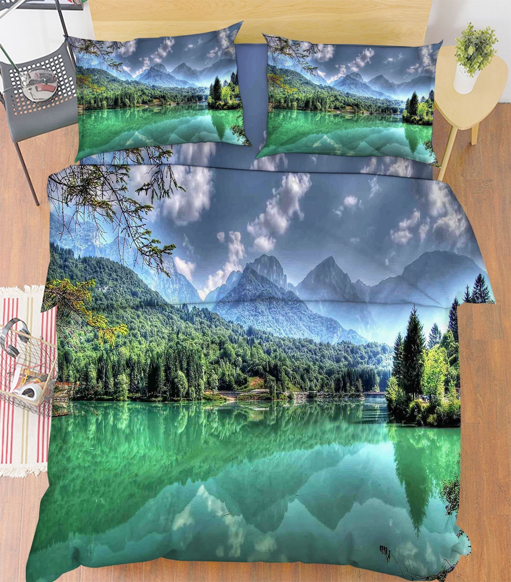 3D Pretty Lake Scenery 98 Bed Pillowcases Quilt Wallpaper AJ Wallpaper