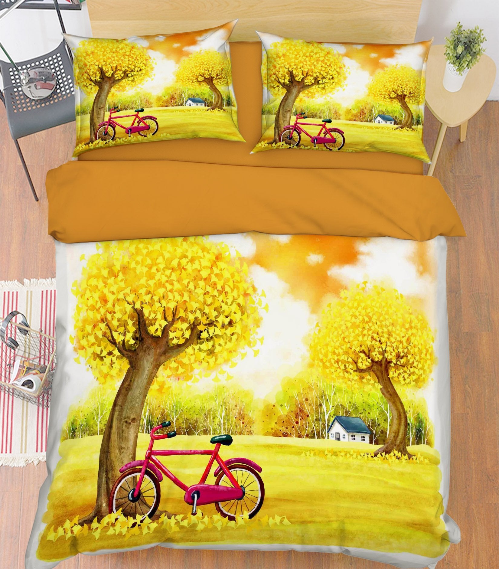 3D Autumn Maple 175 Bed Pillowcases Quilt Wallpaper AJ Wallpaper