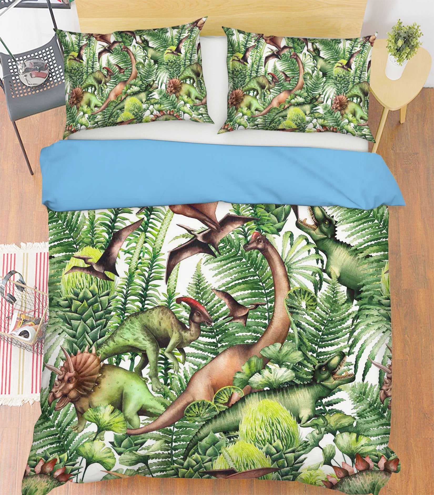 3D Dinosaur Plant 098 Bed Pillowcases Quilt Wallpaper AJ Wallpaper