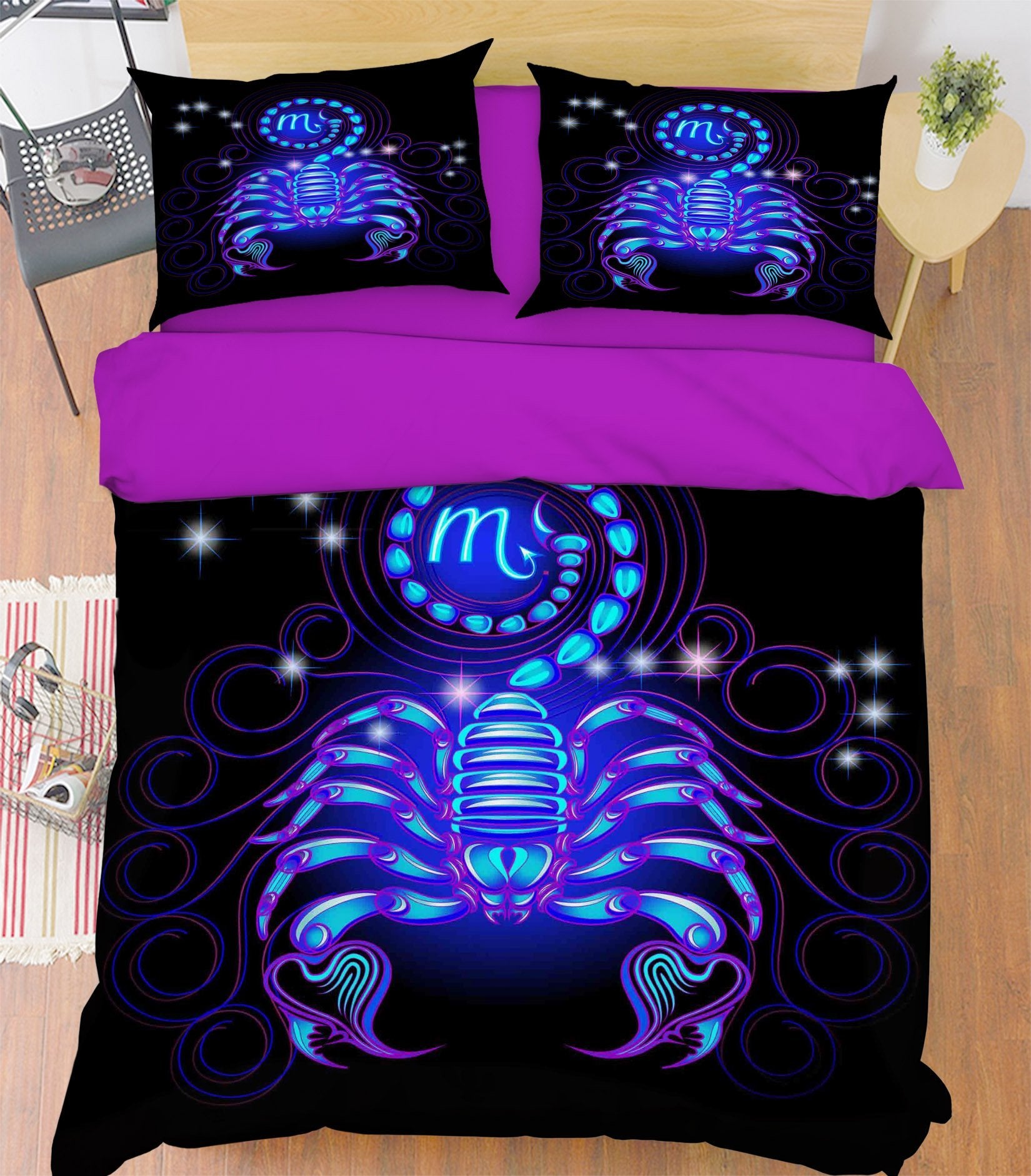 3D Scorpio 297 Bed Pillowcases Quilt Wallpaper AJ Wallpaper