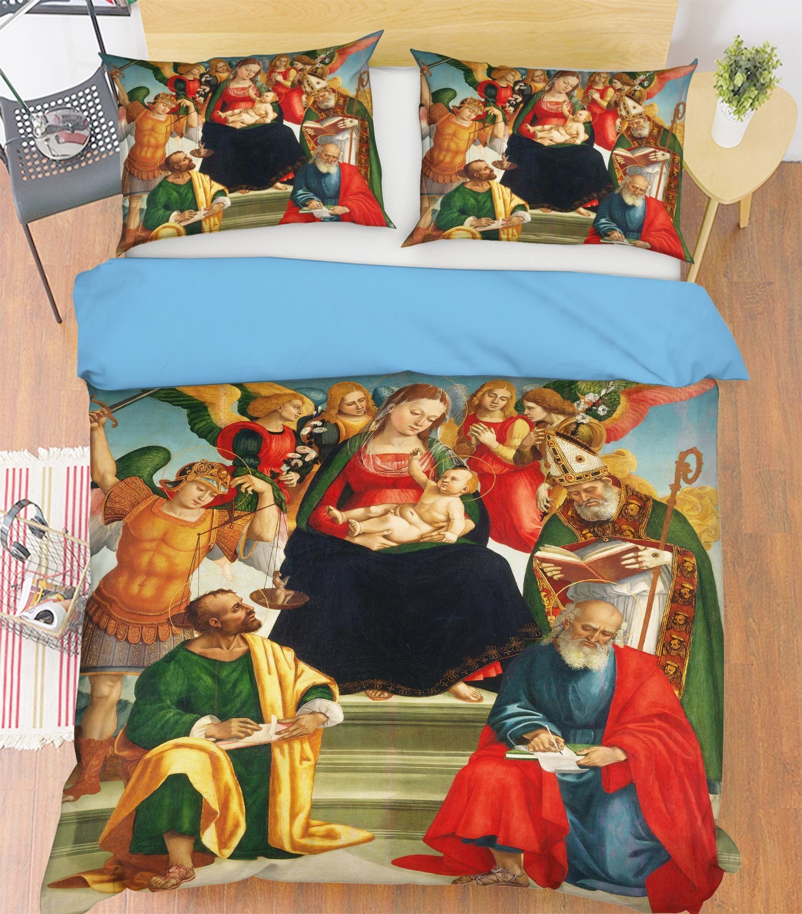 3D Angel Baby 011 Bed Pillowcases Quilt Quiet Covers AJ Creativity Home