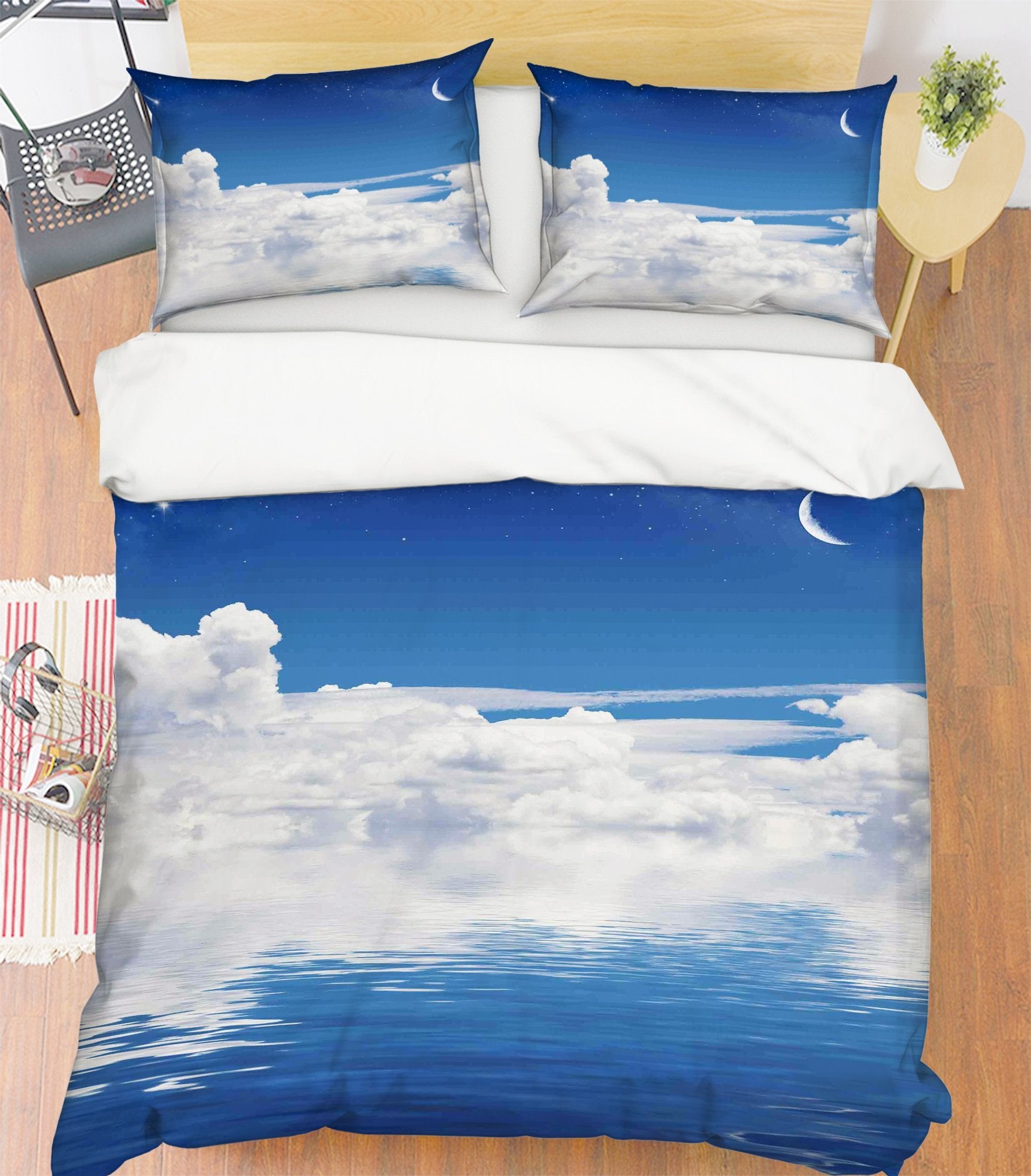 3D Moon Cloud 181 Bed Pillowcases Quilt Wallpaper AJ Wallpaper