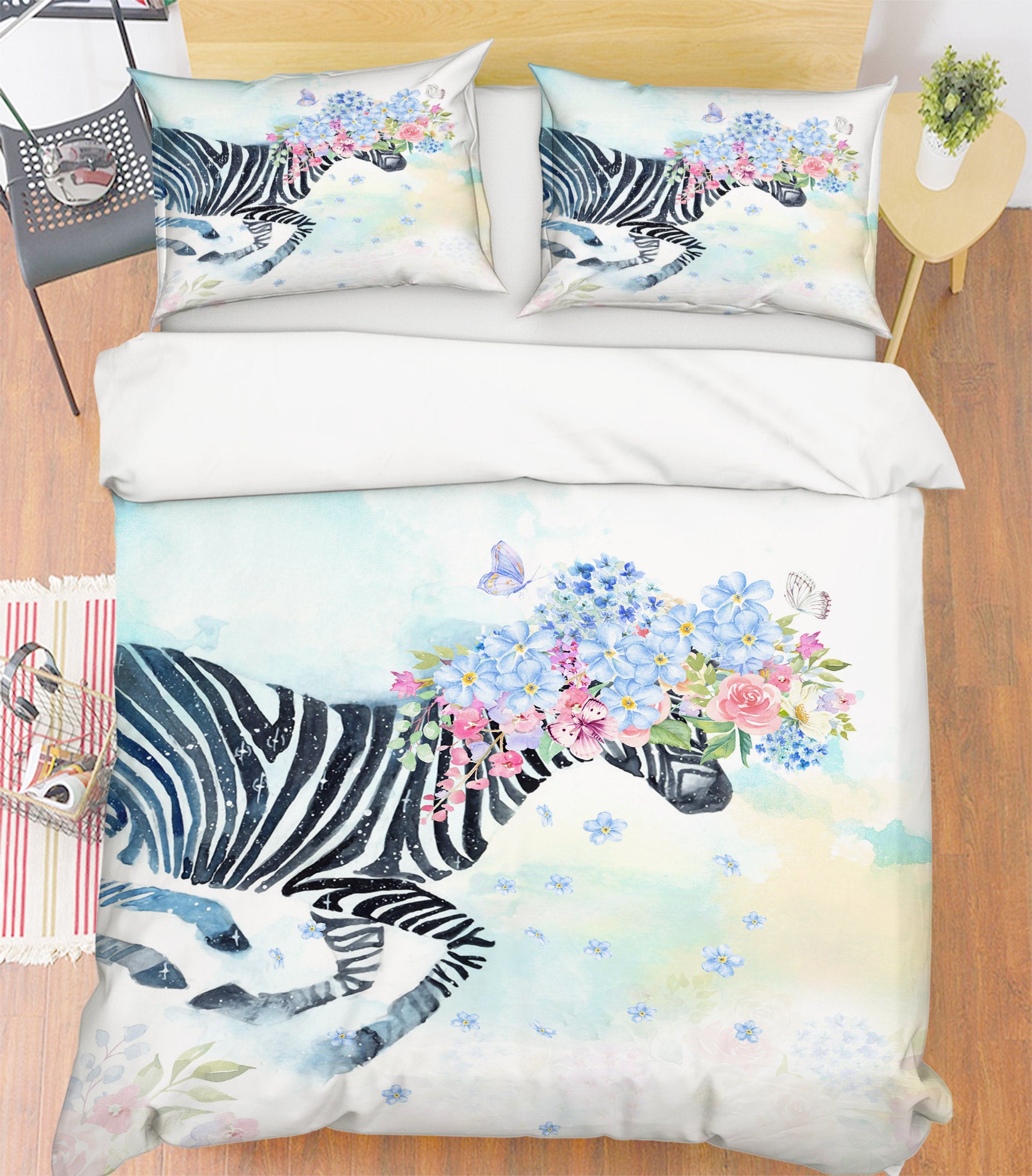3D Zebra 67055 Bed Pillowcases Quilt