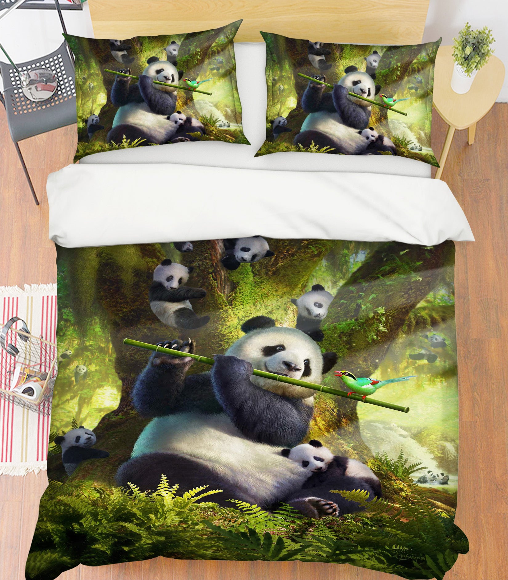 3D Panda Bear 2129 Jerry LoFaro bedding Bed Pillowcases Quilt
