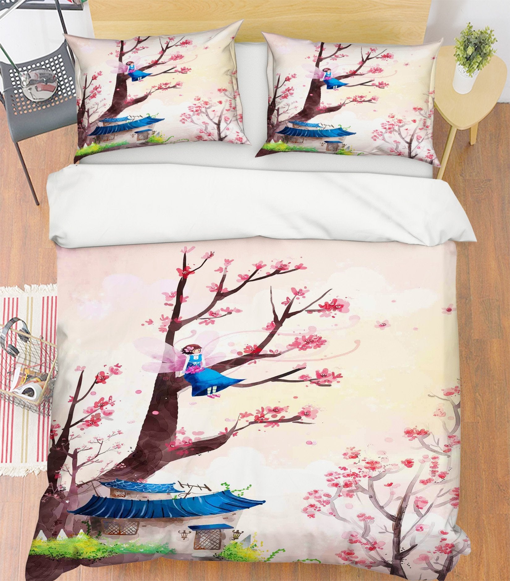 3D Elf Flowers 001 Bed Pillowcases Quilt Wallpaper AJ Wallpaper