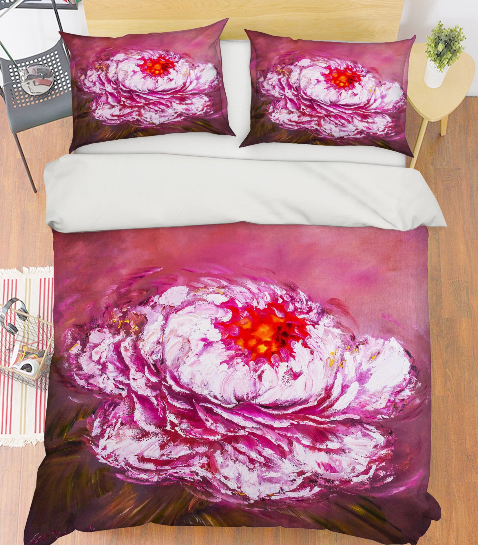 3D Pink Flower 447 Skromova Marina Bedding Bed Pillowcases Quilt