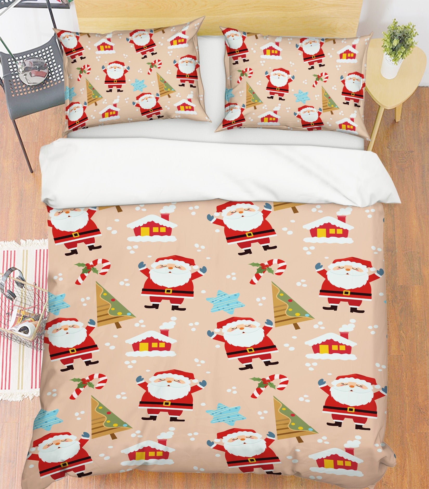 3D Santa Claus 53032 Christmas Quilt Duvet Cover Xmas Bed Pillowcases