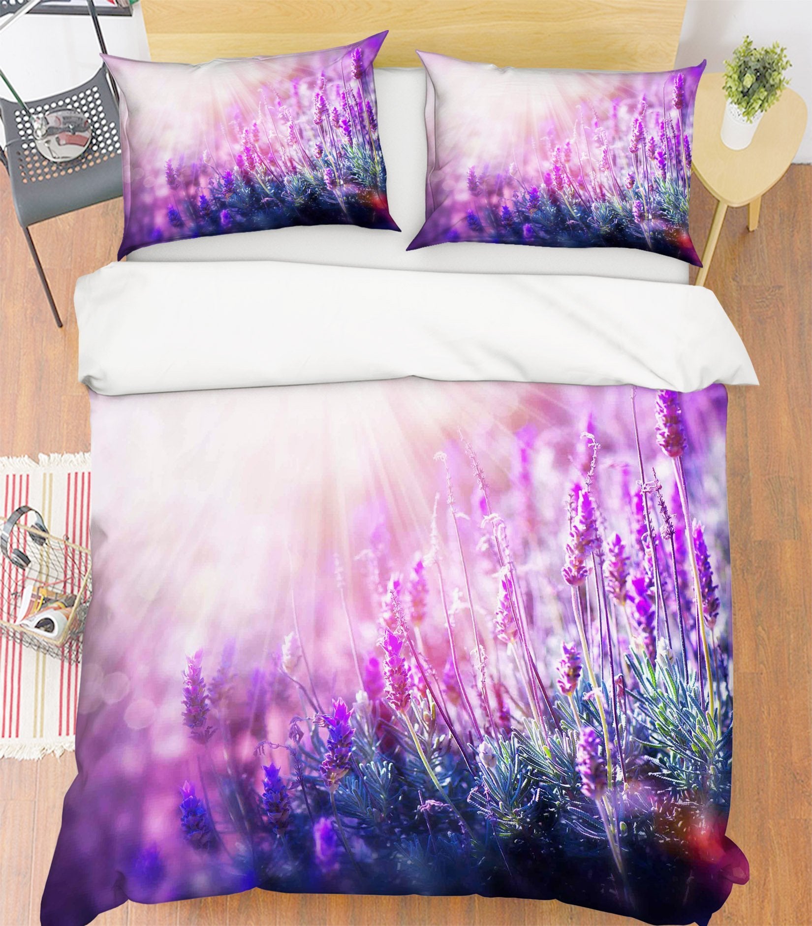 3D Sunlight Violet 128 Bed Pillowcases Quilt Wallpaper AJ Wallpaper