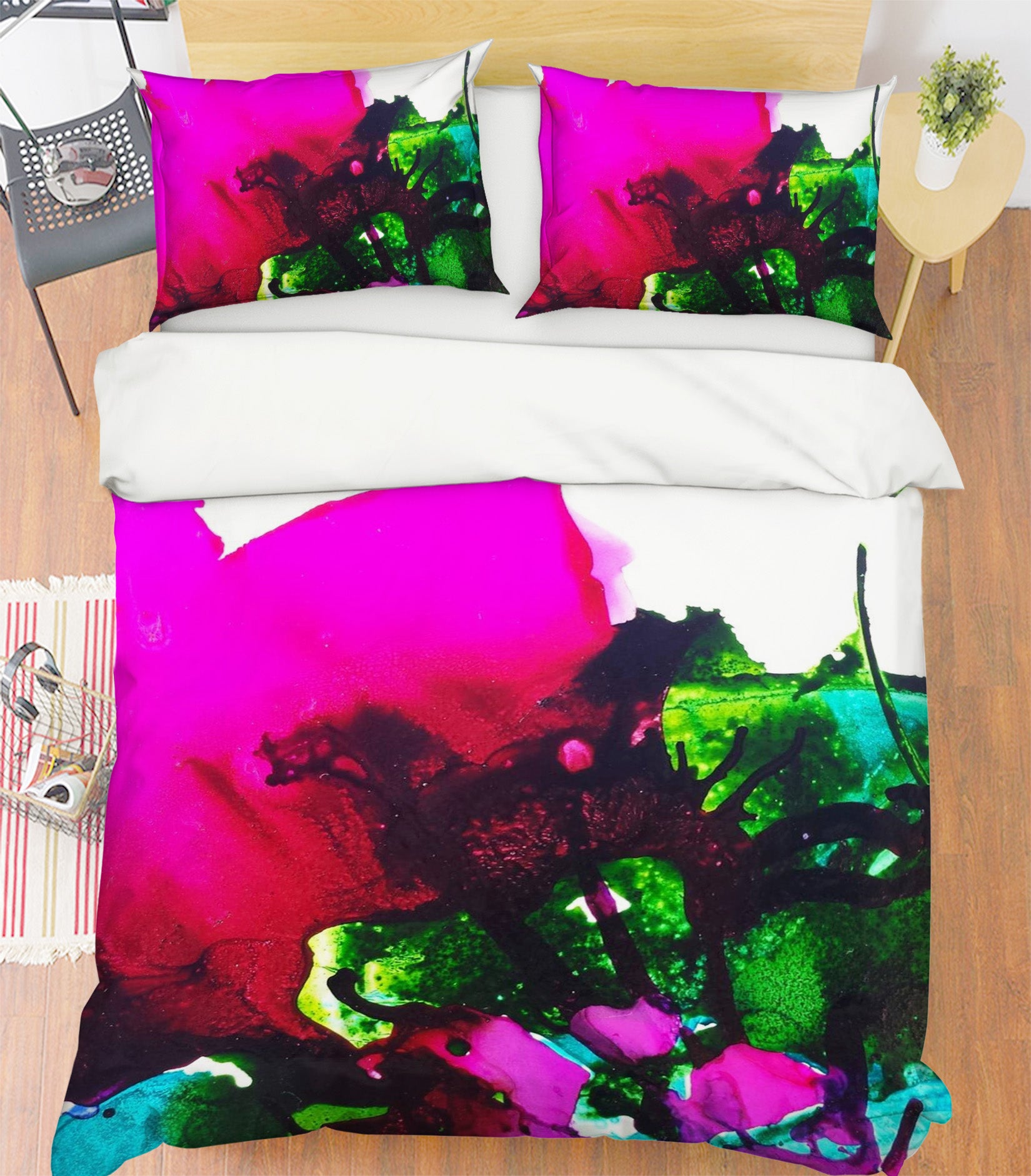 3D Pink Green Pigment 19126 Shandra Smith Bedding Bed Pillowcases Quilt