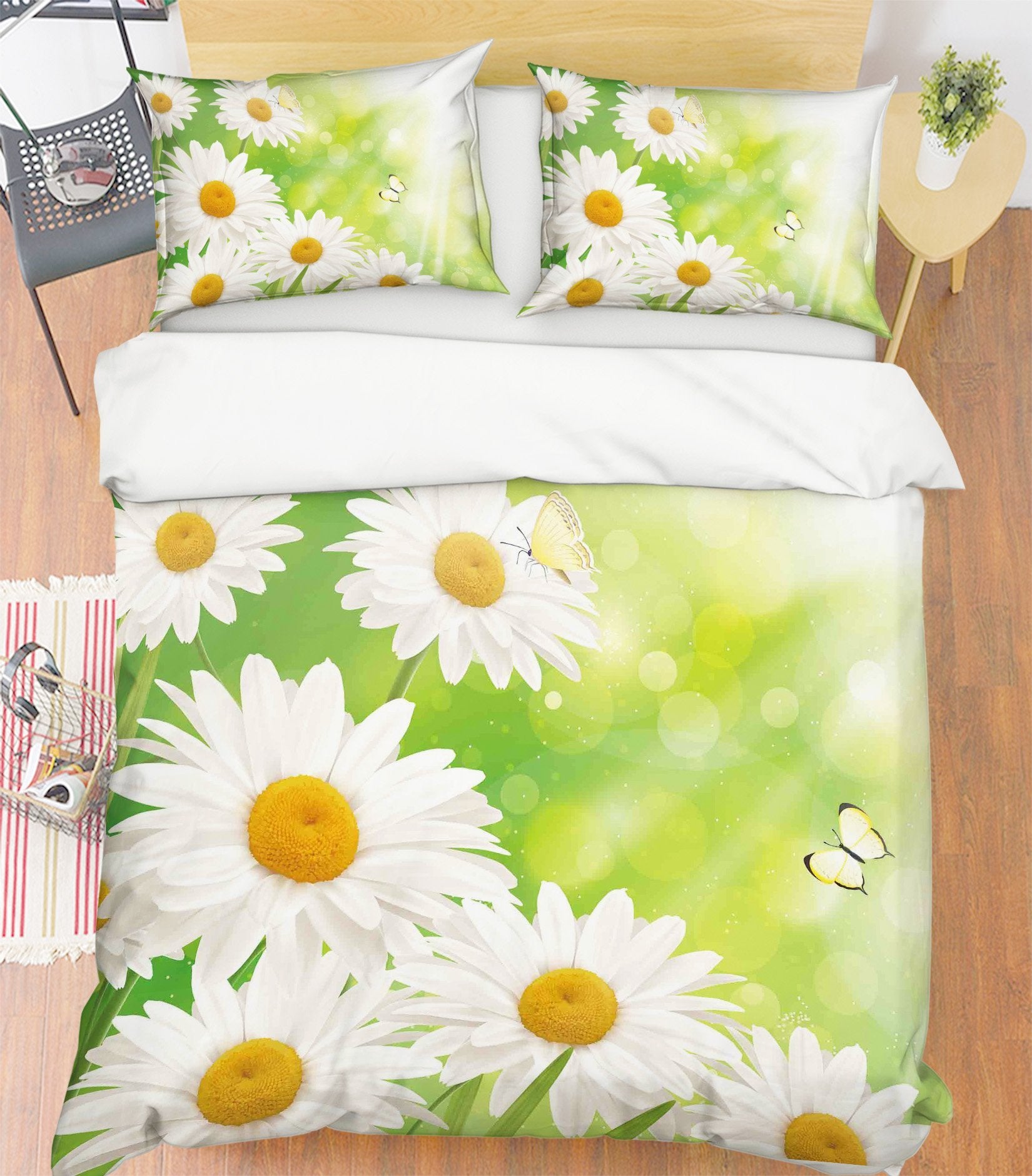 3D Sunlight Chrysanthemum 193 Bed Pillowcases Quilt Wallpaper AJ Wallpaper