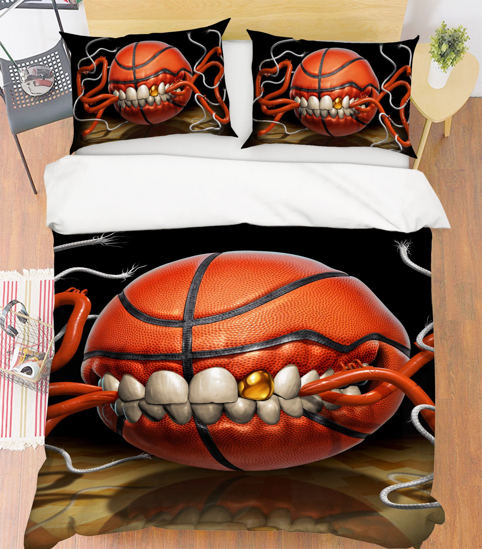 3D Basketball Teeth 4051 Tom Wood Bedding Bed Pillowcases Quilt