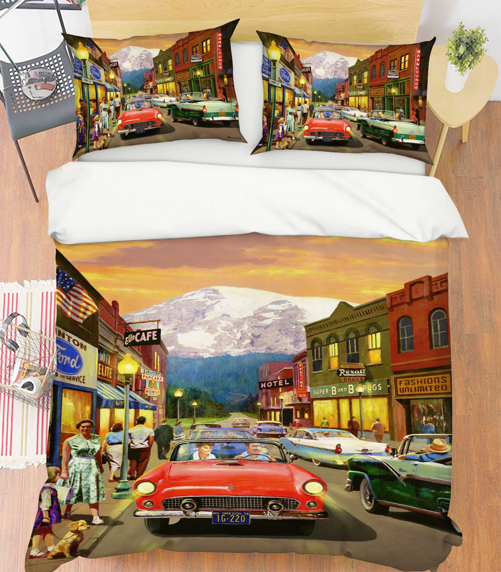 3D Street Color Cars 12540 Kevin Walsh Bedding Bed Pillowcases Quilt