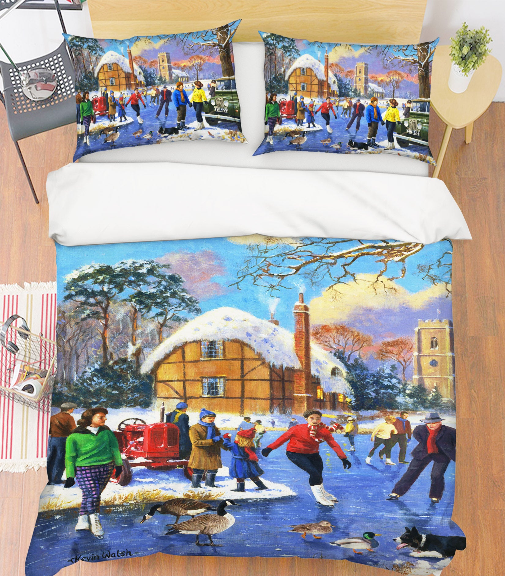 3D Ice Skating 12514 Kevin Walsh Bedding Bed Pillowcases Quilt
